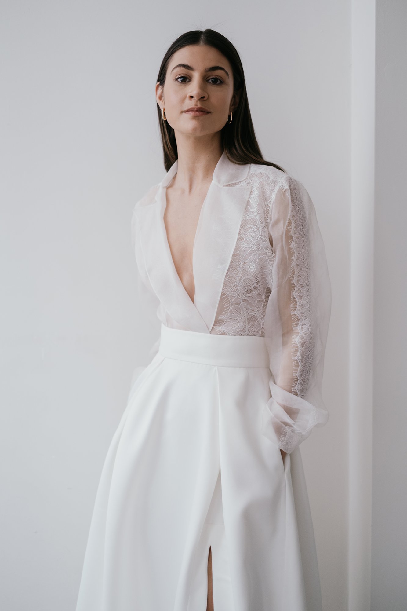 UNBRIDLED STUDIO RAYA ORGANZA LACE TOP DAHLIA BRIDAL SKIRT 2