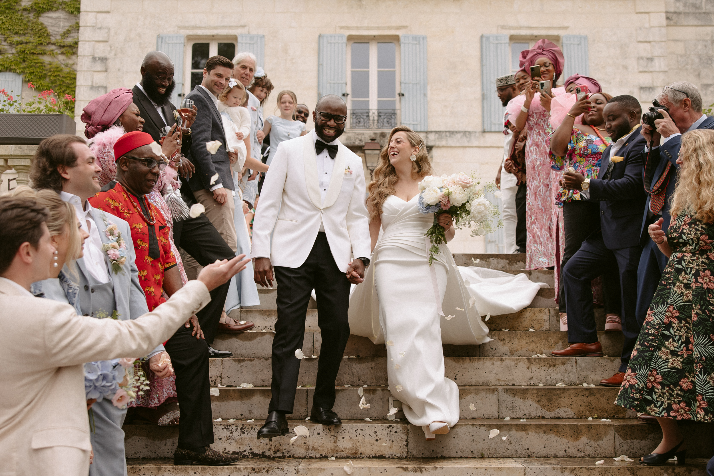Interracial wedding in France