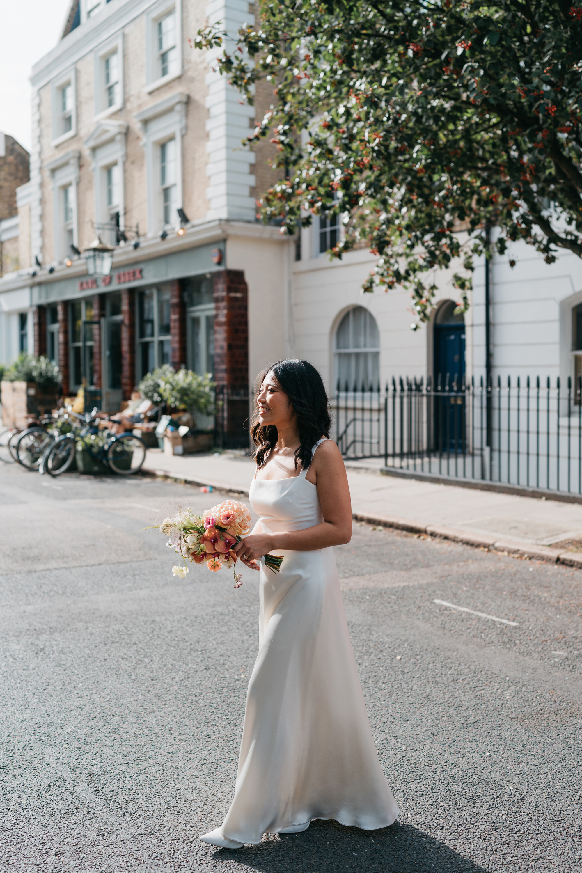A Sustainable and Elegant London Elopement in Andrea Hawkes Bridal 35 109 Andrea Hawkes Bridal dress London Elopement