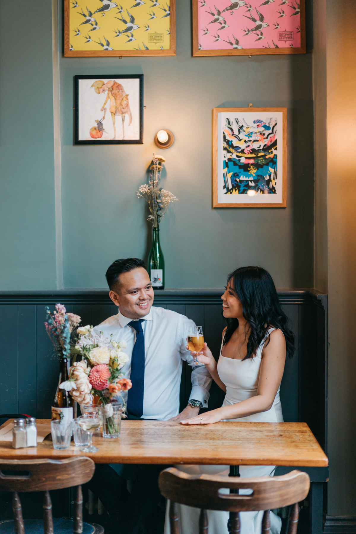 A Sustainable and Elegant London Elopement in Andrea Hawkes Bridal 36 112 Andrea Hawkes Bridal dress London Elopement