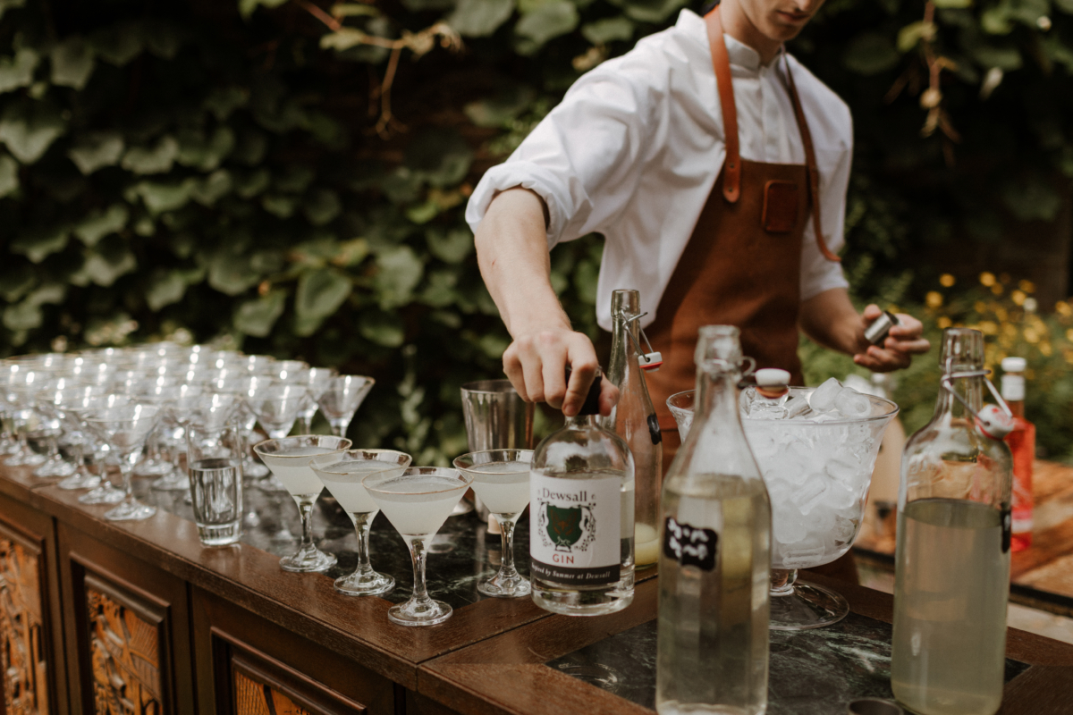 Catering at Dewsall Court, Herefordshire wedding venue. 