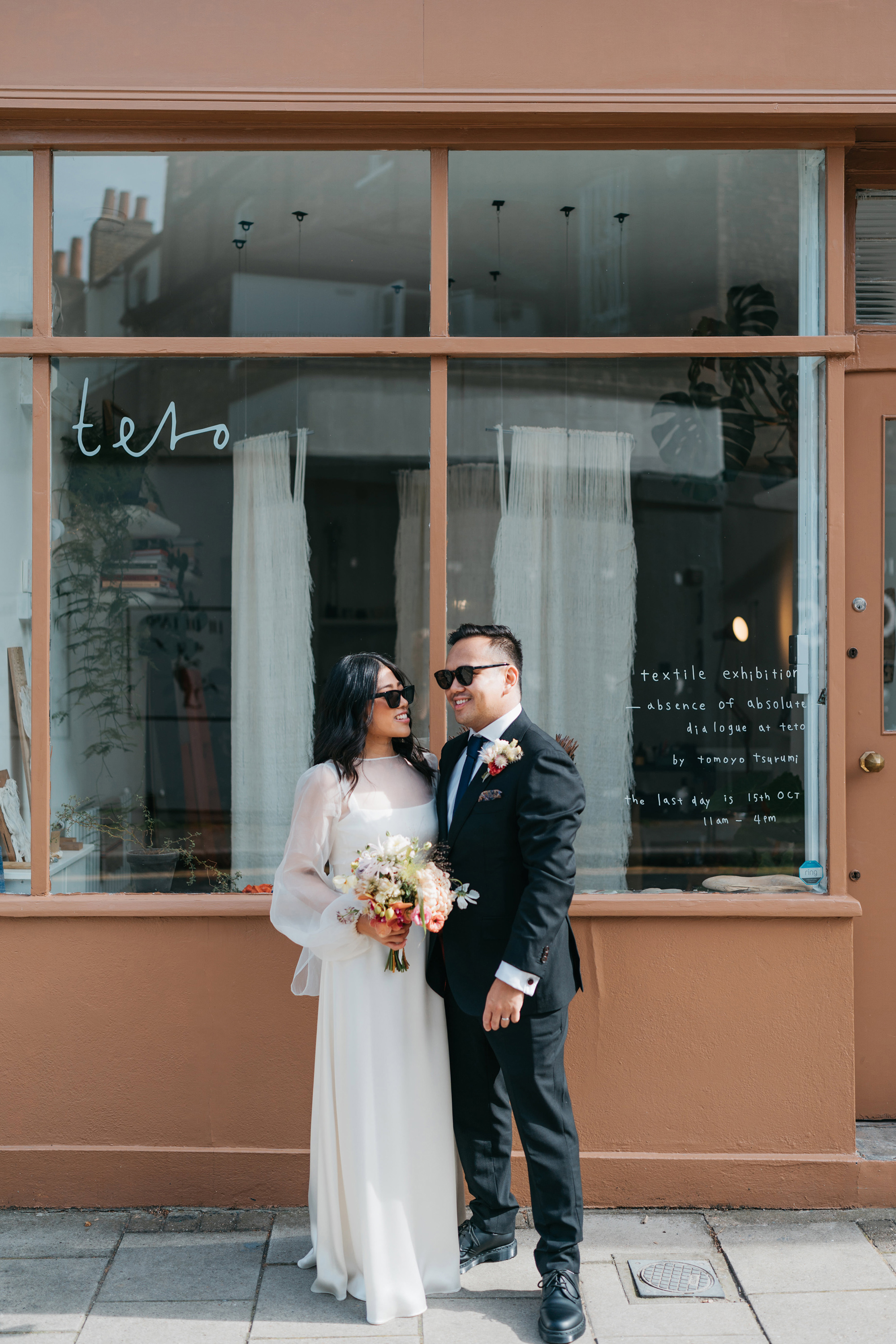 A Sustainable and Elegant London Elopement in Andrea Hawkes Bridal 23 49 Andrea Hawkes Bridal dress London Elopement