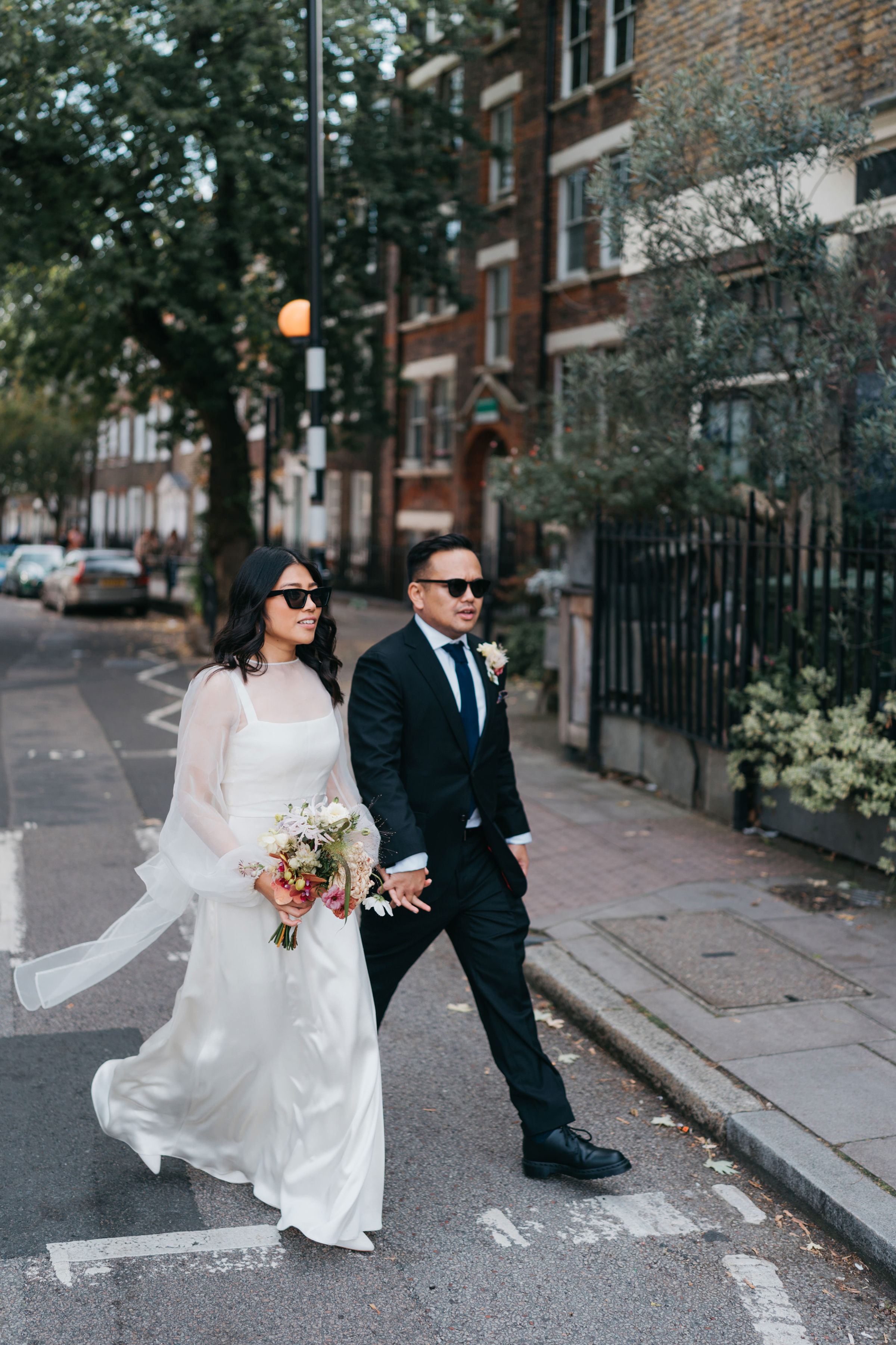 A Sustainable and Elegant London Elopement in Andrea Hawkes Bridal 8 51 Andrea Hawkes Bridal dress London Elopement
