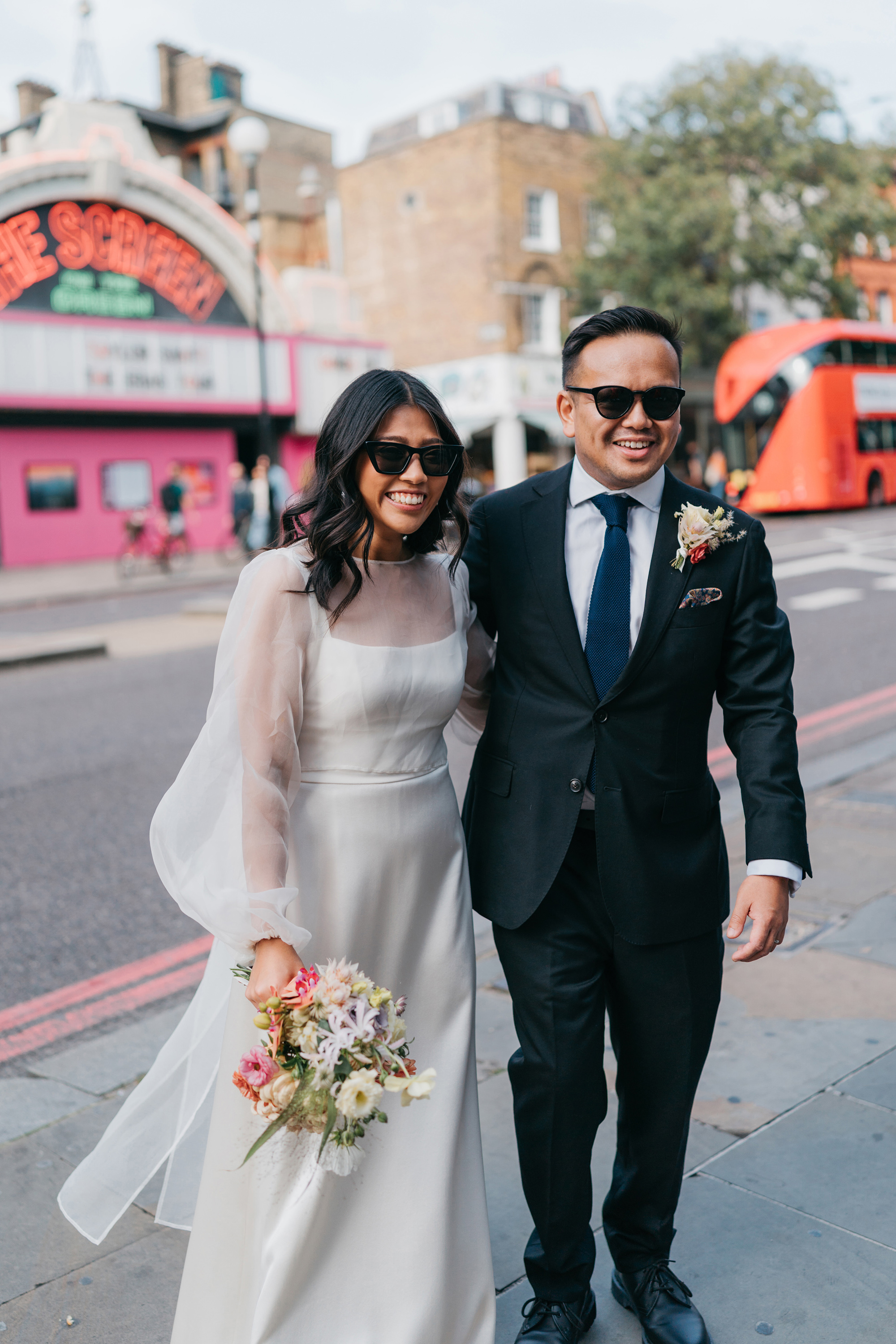 A Sustainable and Elegant London Elopement in Andrea Hawkes Bridal 25 59 Andrea Hawkes Bridal dress London Elopement
