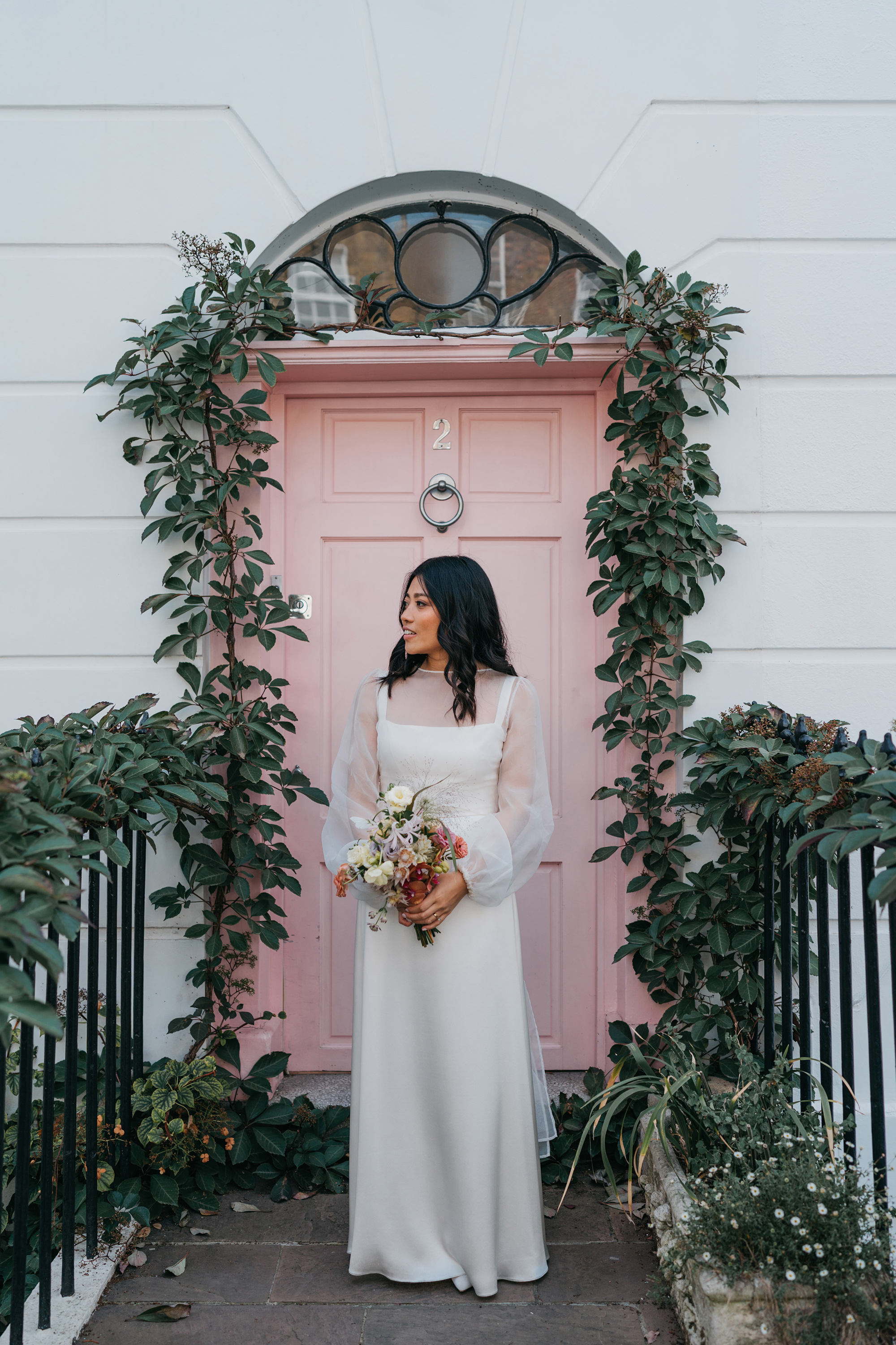 A Sustainable and Elegant London Elopement in Andrea Hawkes Bridal 24 70 Andrea Hawkes Bridal dress London Elopement