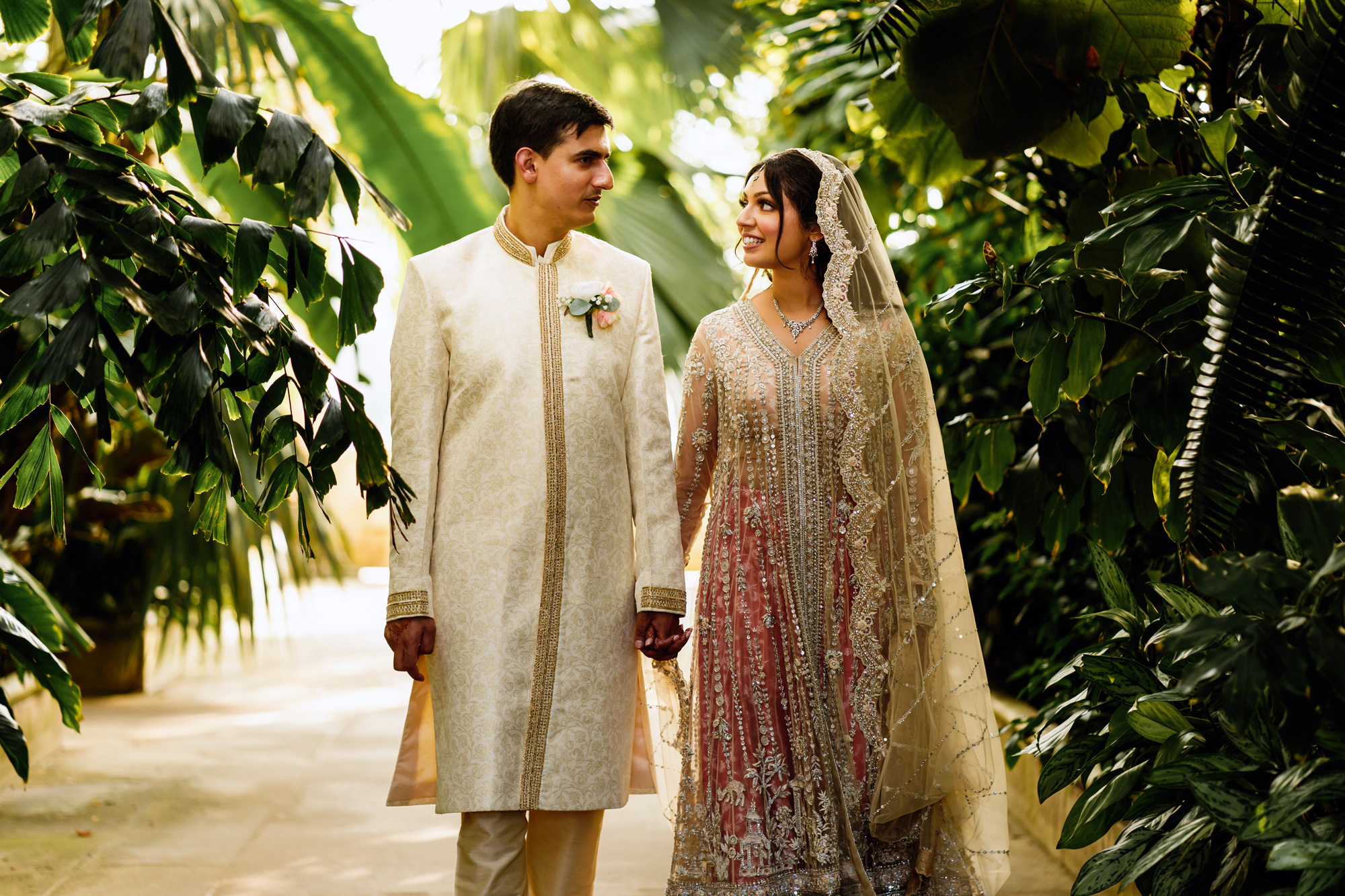South Asian bride, Muslim wedding at Kew Gardens London