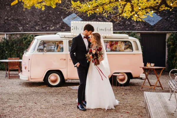 BIRDIE vintage camper van photo booth at a UK wedding