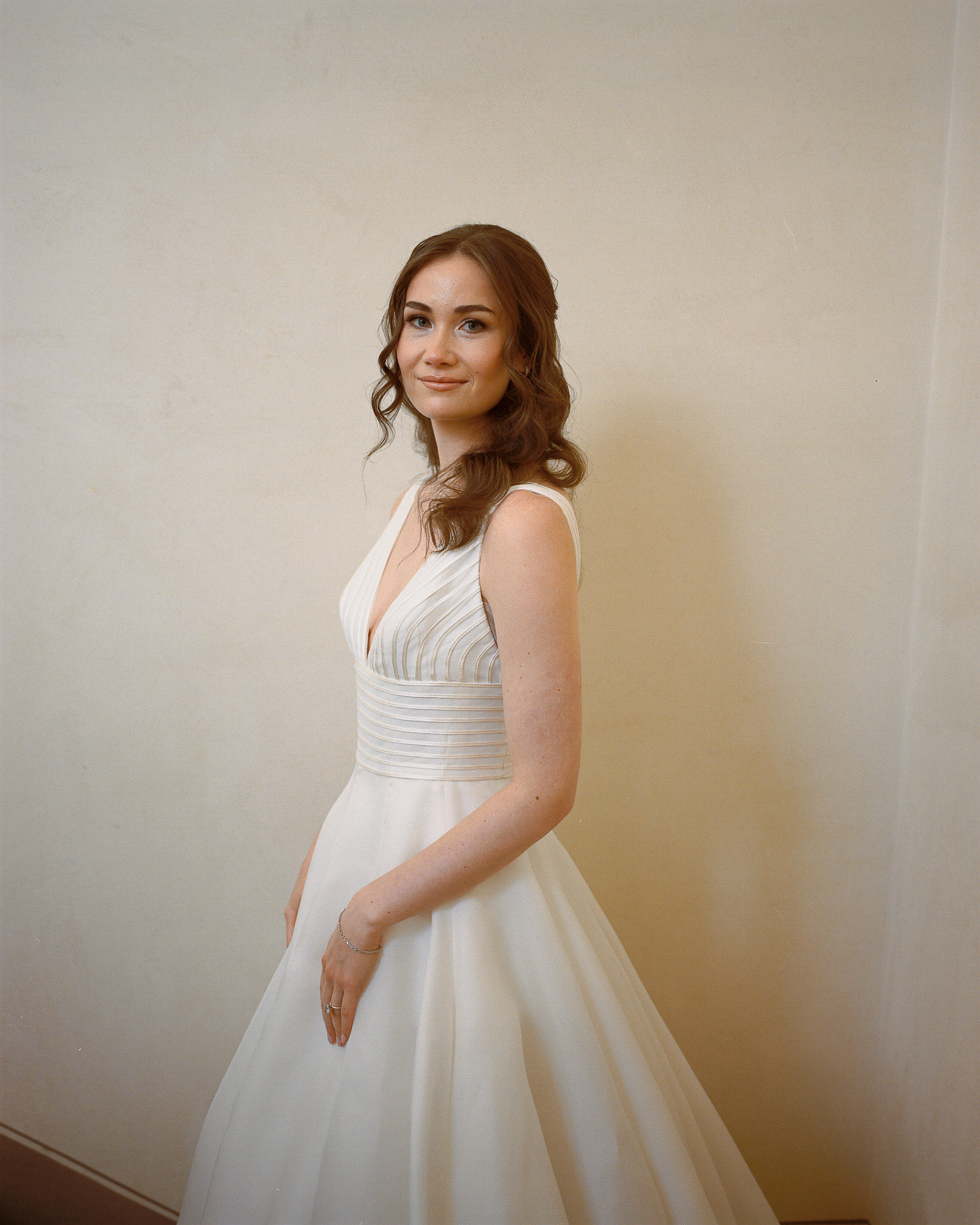 An Elegant Destination Wedding in Cortona, Italy, with a Peter Langner Gown 20 Bride wearing a Peter Langner wedding dress