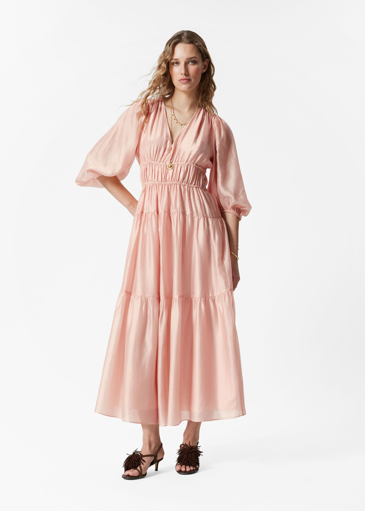 Tiered Midi Dress