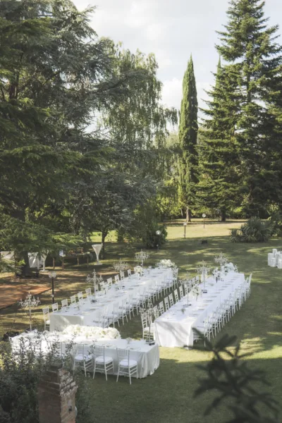 wedding reception tables Destination wedding in Umbria Italy