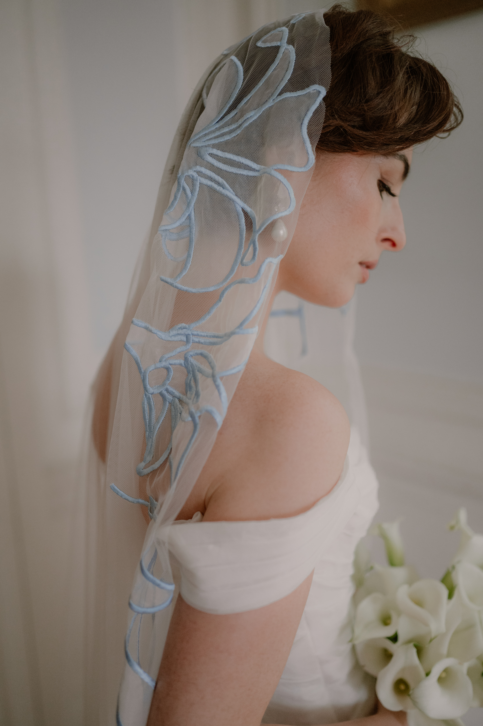 A Romantic & Contemporary Take on 'Something Blue' 18 Something Blue Wedding Editorial Rownhams House 68