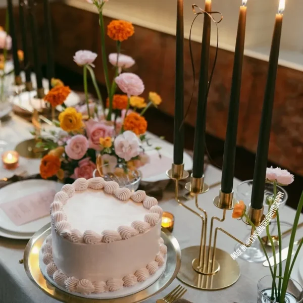 Elegant modern wedding cake by Bloom Bakehouse, designed for stylish couples in the Cotswolds, Northamptonshire, and surrounding areas including London.