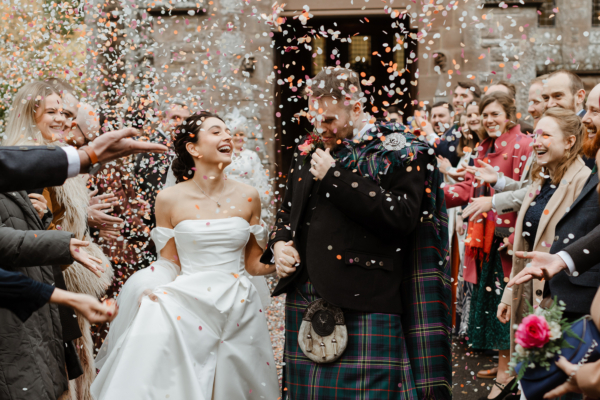 Savannah Miller Elegance for a Joyful Autumn Wedding at Drumtochty Castle