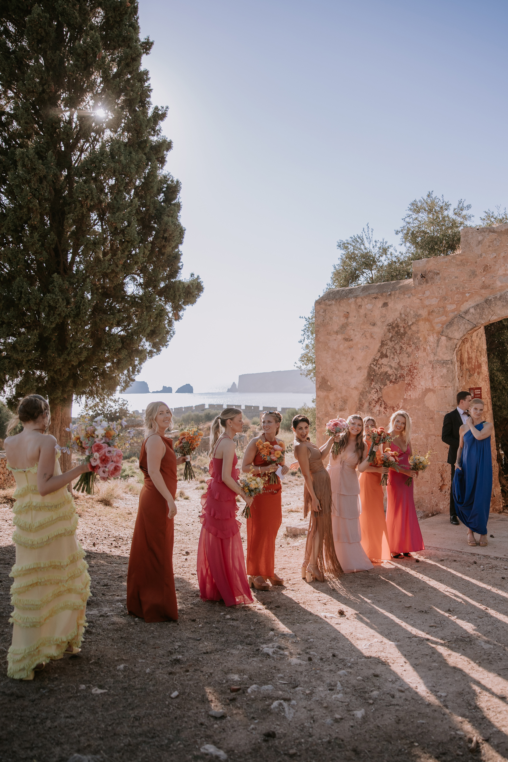 A Colourful Wedding in Greece with a 70s Vibe & Bespoke Wilden London Dress 50 Wedding in Greece Wilden London 31 1