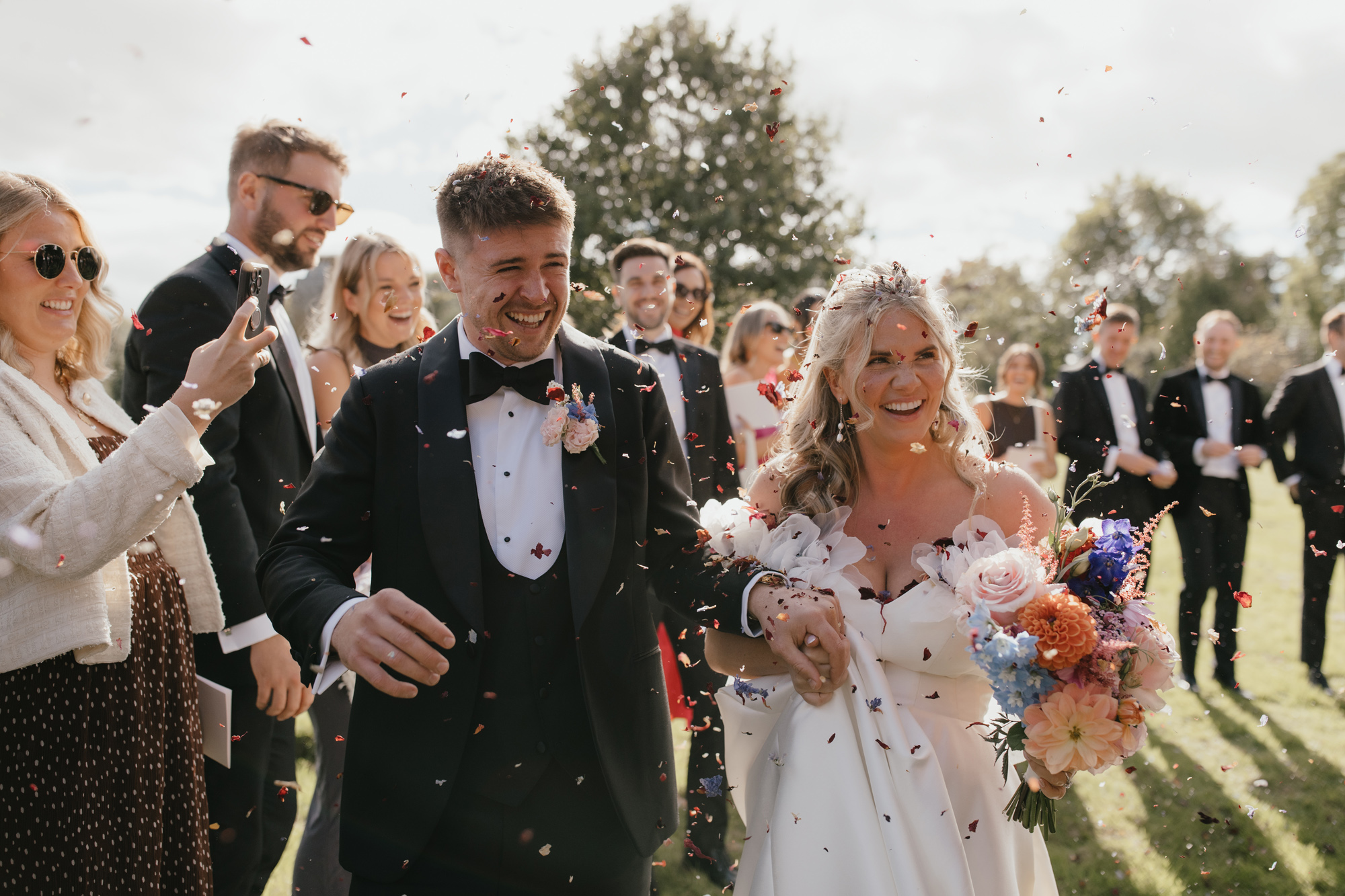 Laura & Alex's Colourful, Black Tie Wedding at Woodmancote Place 75 Woodmancote Wedding Sussex 59