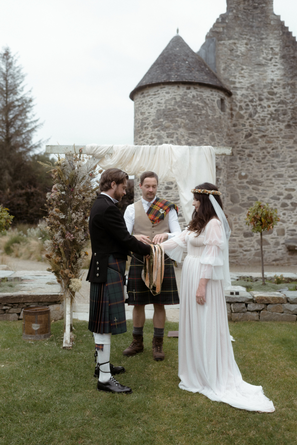 Charlotte In Ailsa Munro For Her Romantic & Intimate Wedding at Kilmartin Castle 33 Intimate Scottish Castle Wedding Kilmartin The Caryls Photography 186 1
