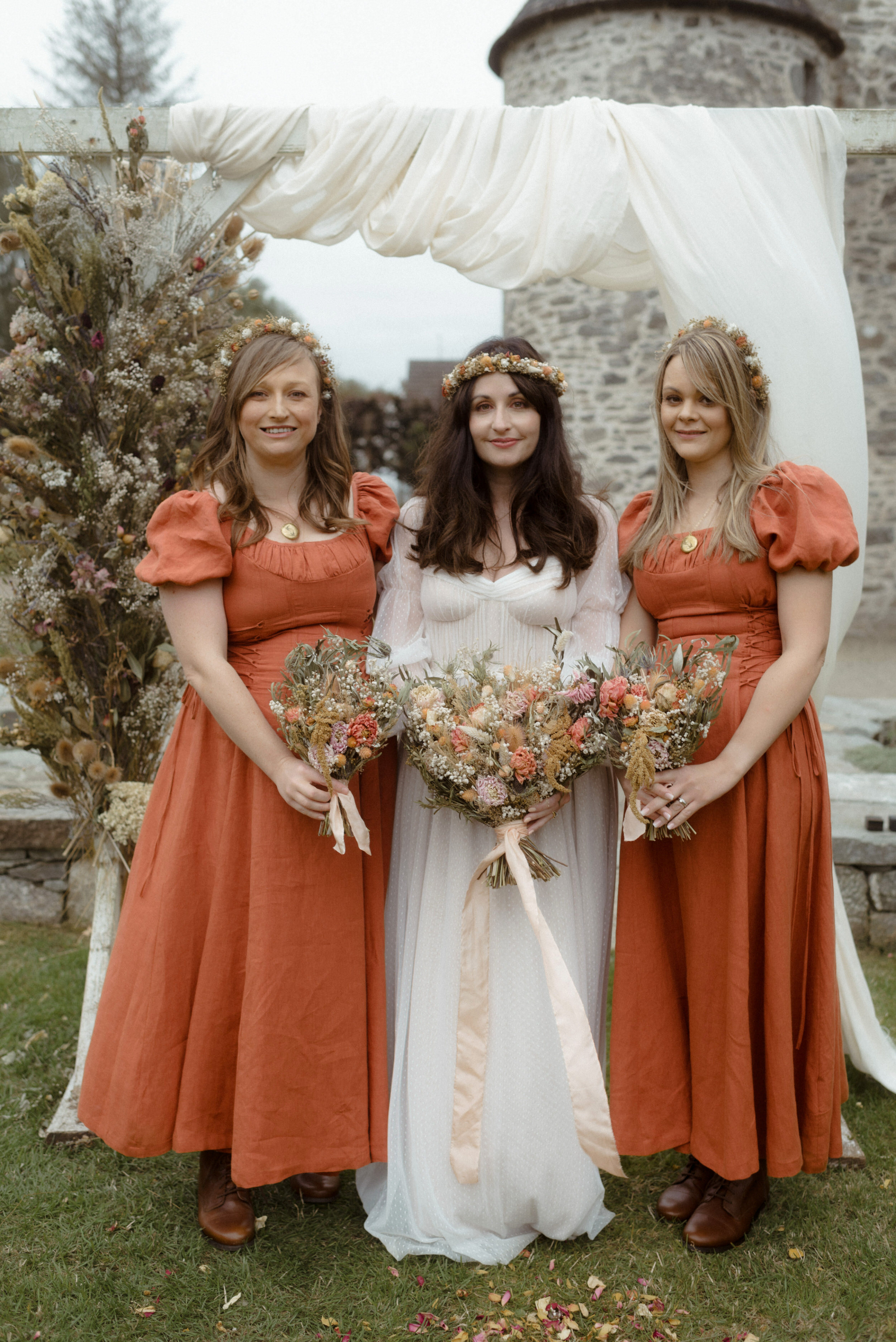 Charlotte In Ailsa Munro For Her Romantic & Intimate Wedding at Kilmartin Castle 28 Intimate Scottish Castle Wedding Kilmartin The Caryls Photography 218 1