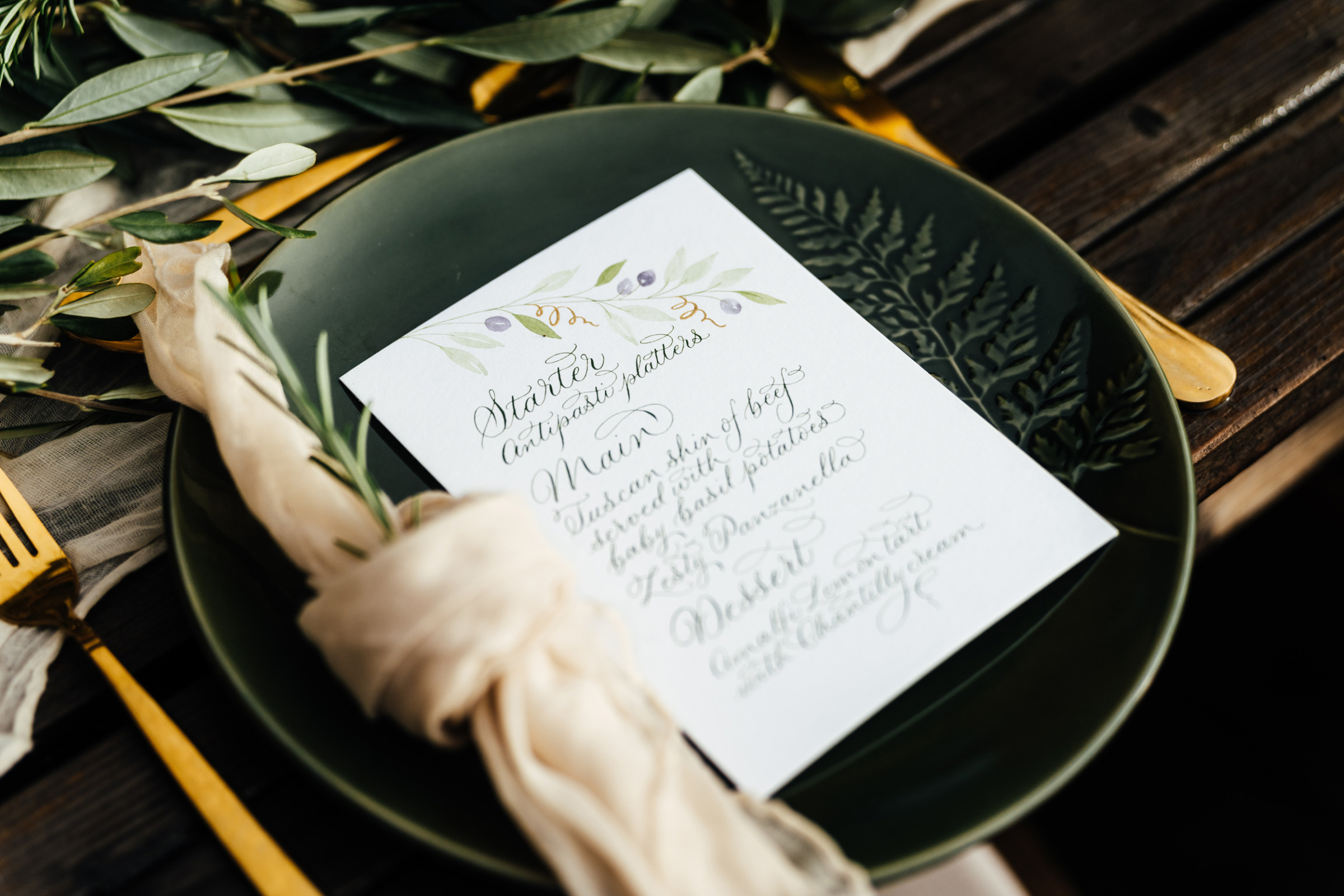 Summer in Tuscany wedding inspiration By Moon and Tide Calligraphy and Hannah Hall Photography 73
