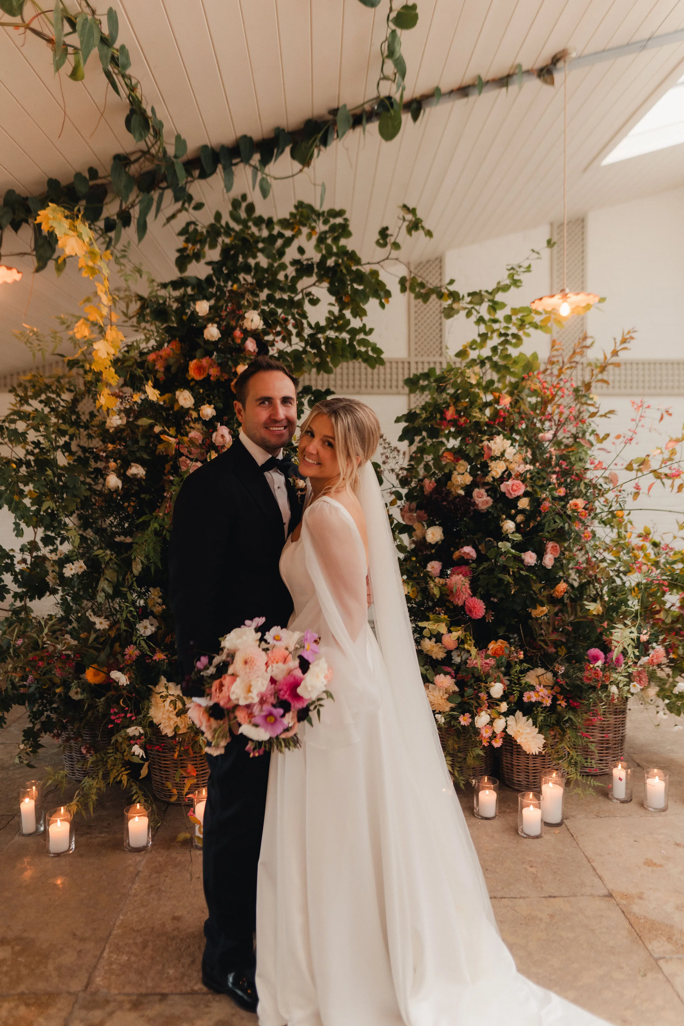 JB Kin House Autumn Modern Romantic Wedding Photography 35mm Film The Chamberlins 436 - A Beautiful Summer Marquee Wedding at Home in the English Countryside Feverfew