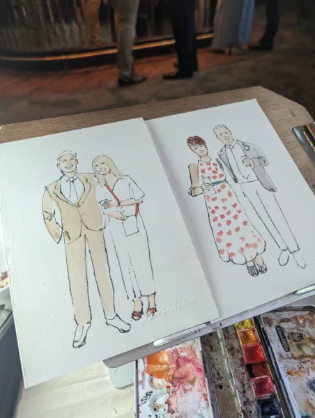 Live wedding illustrator, Kuznicki Live
