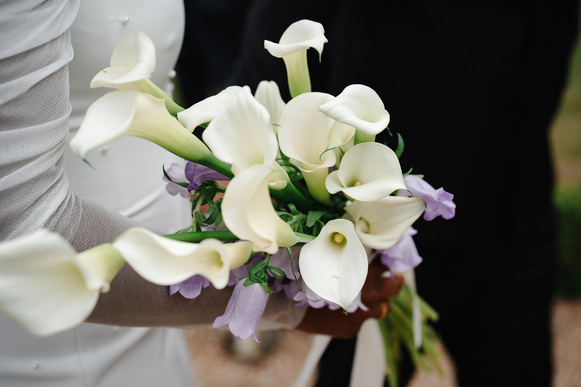 Beautiful calla lily wedding bouquet.