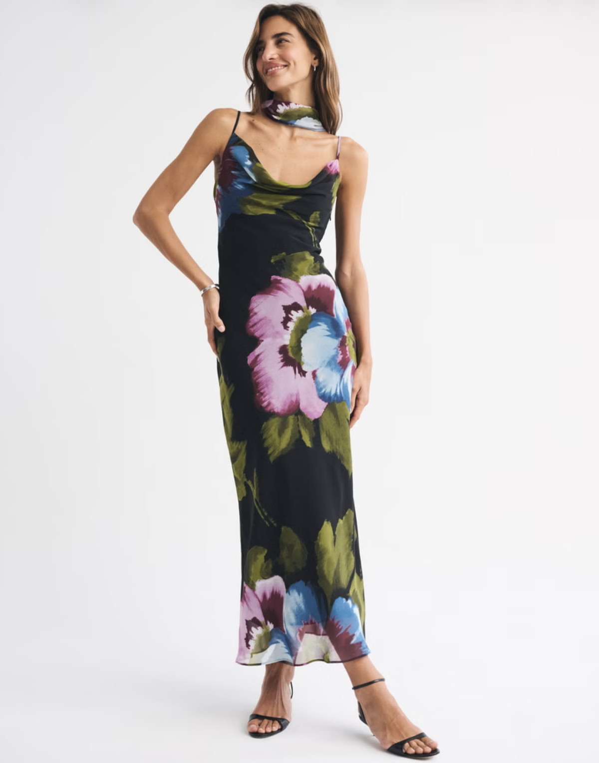 The A&F Julia Slip Scarf Maxi Dress