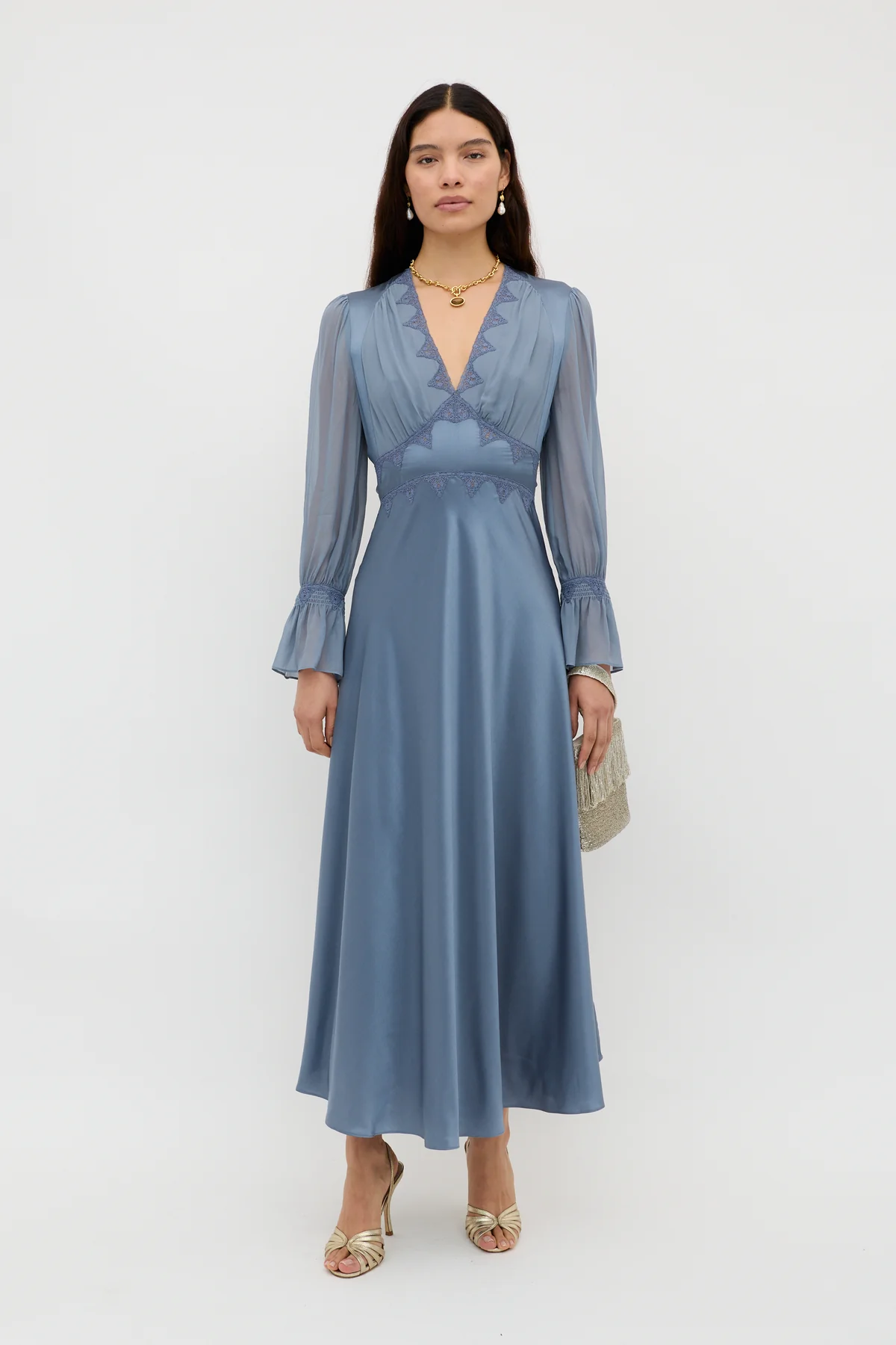 Arlena Silk-Satin Dress