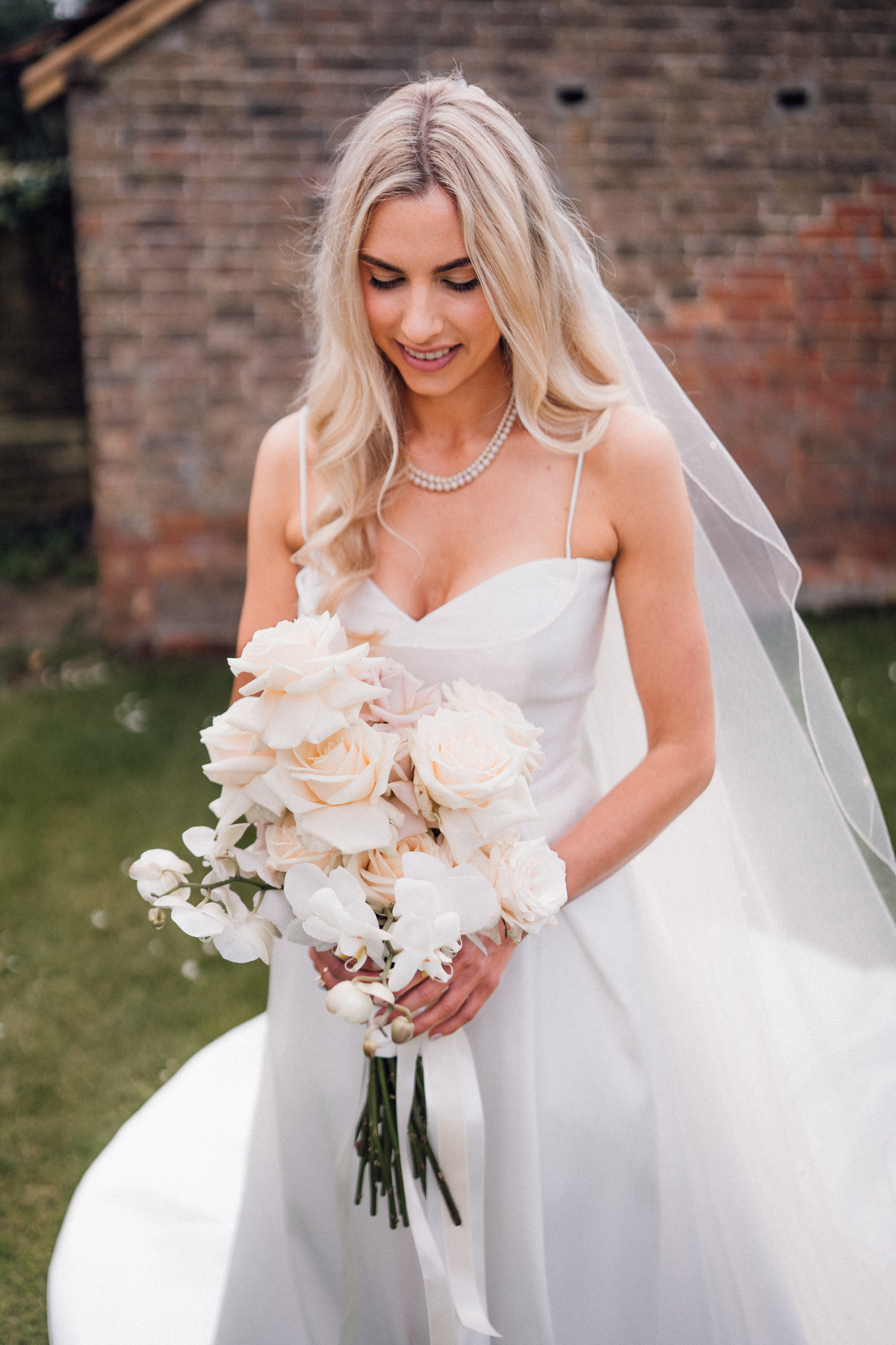 A Beautiful Summer Marquee Wedding at Home in the English Countryside 33 Vera Wang bride Marquee Wedding at Home 28