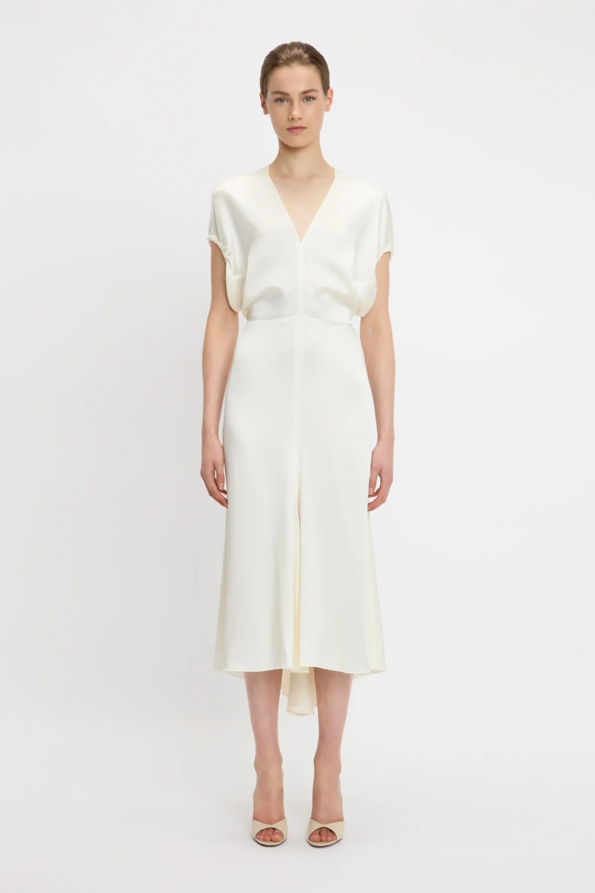 Edith Midi Dress In Ivory
