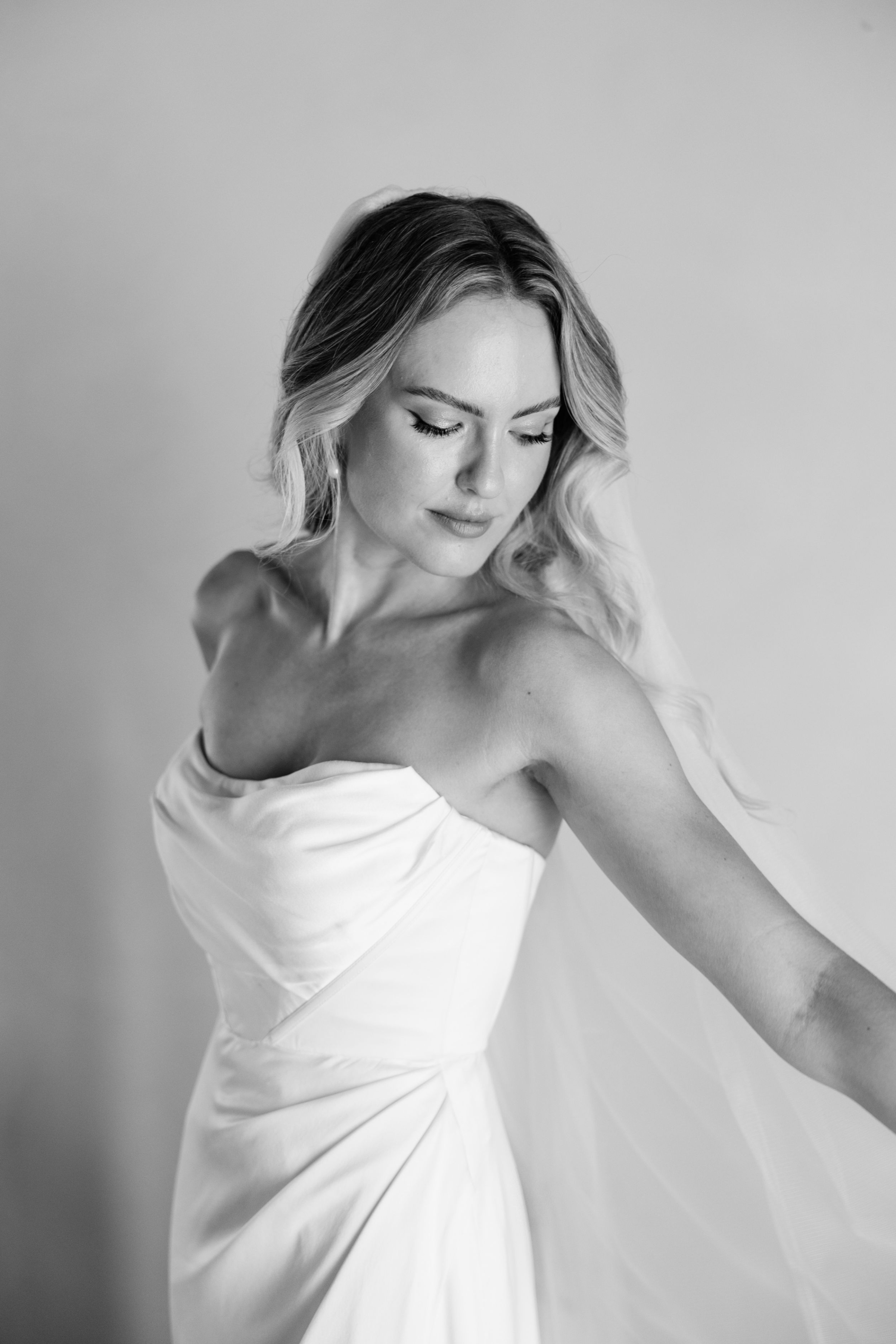 Wedding Borgo Sant Ambrogio Tuscany Italy 35 - A Modern, Romantic Destination Wedding at Borgo Sant Ambrogio in Tuscany Bride at Views from Borgo Sant Ambrogio in Tuscany getting ready in her Martina Liana dress.