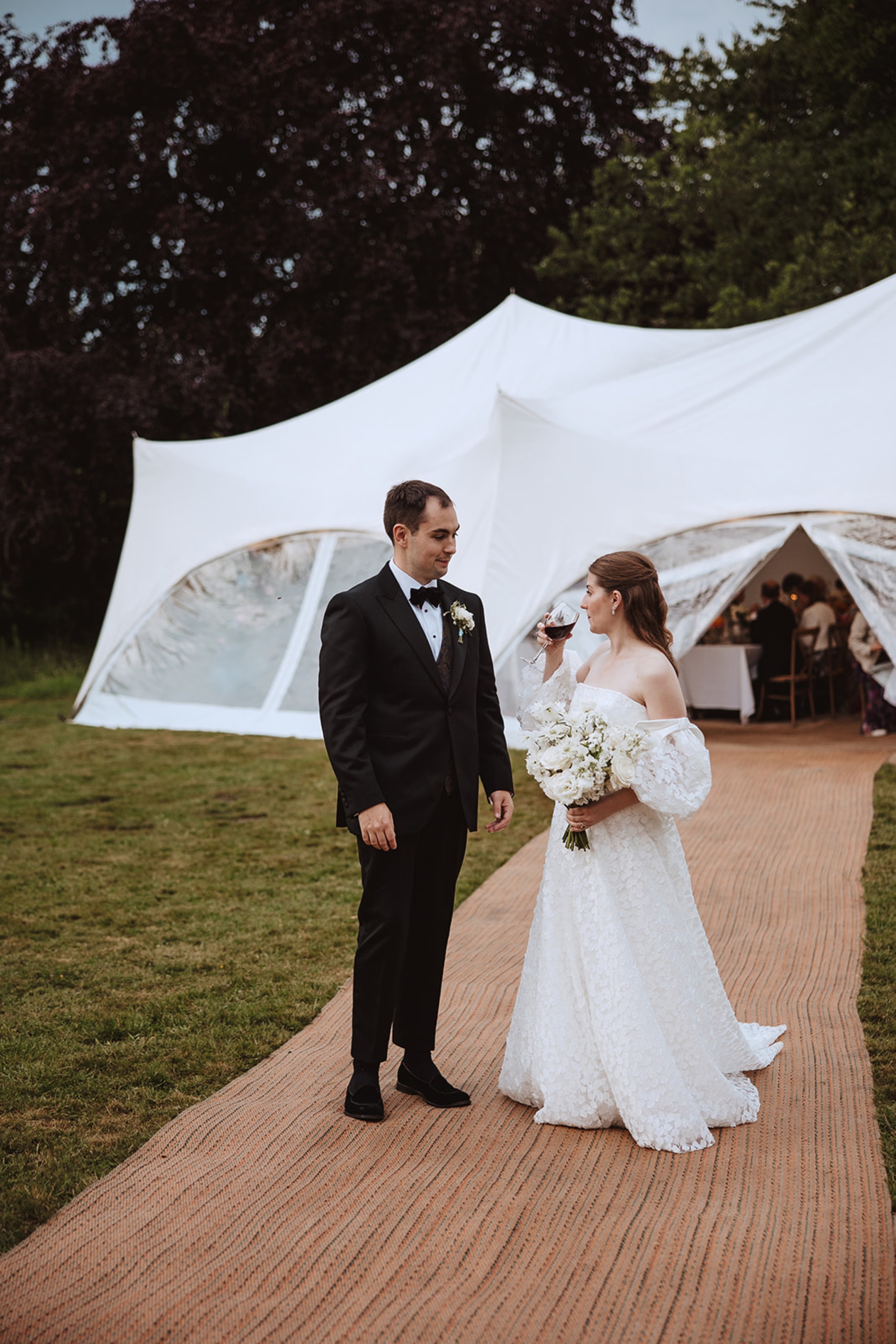 Bore Place Wedding Sassi Holford bride 156 - Hatty & Ben’s Nancy Meyers Inspired Black Tie Wedding at Bore Place, Kent Bore Place Wedding Sassi Holford bride 156