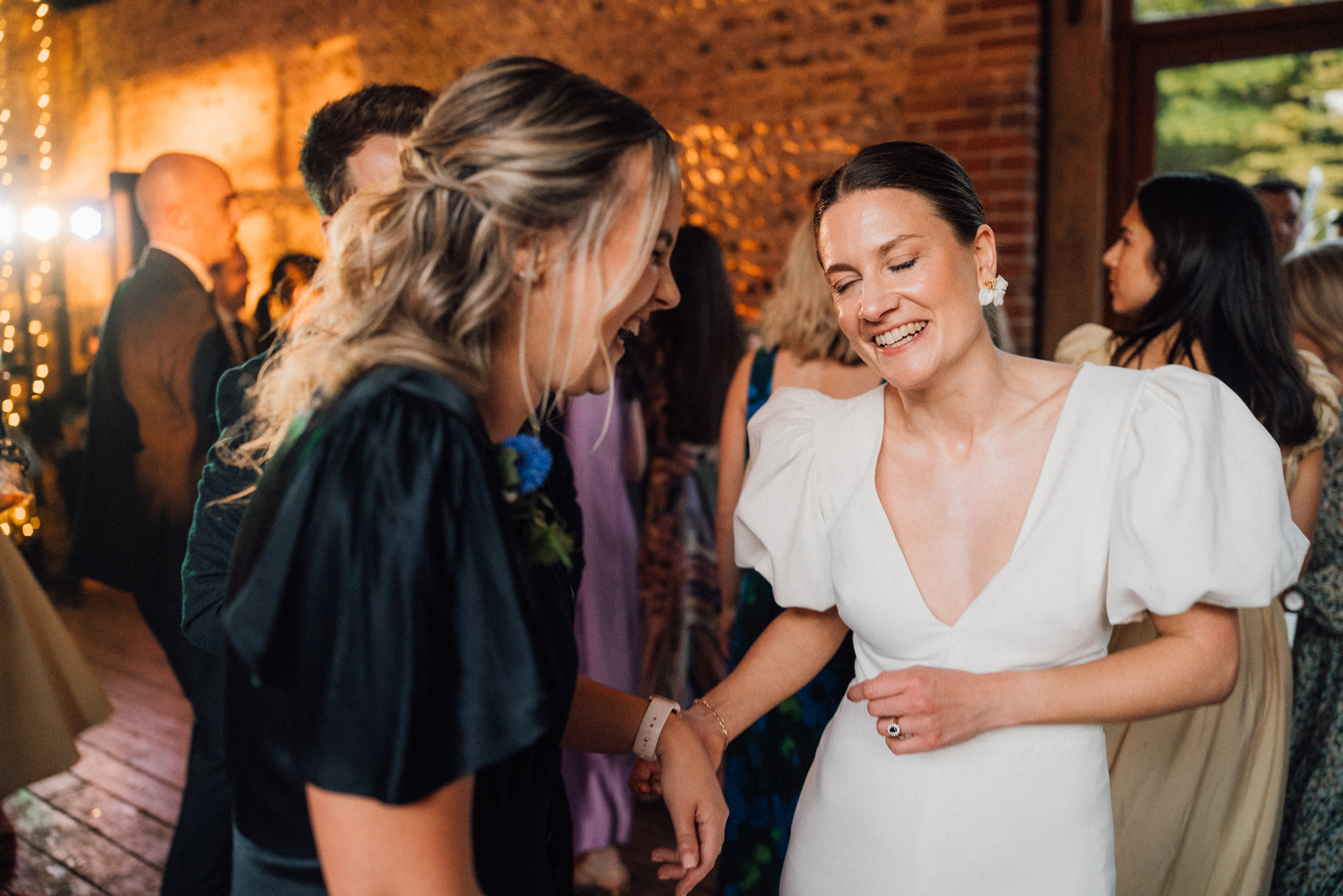Cissbury Wedding Bowl of Corks Photography 122 - Amelia and Tobias' Cissbury Wedding with a Puff Sleeved Dress & Bridesmaids in Pastel Cissbury Wedding Bowl of Corks Photography 122