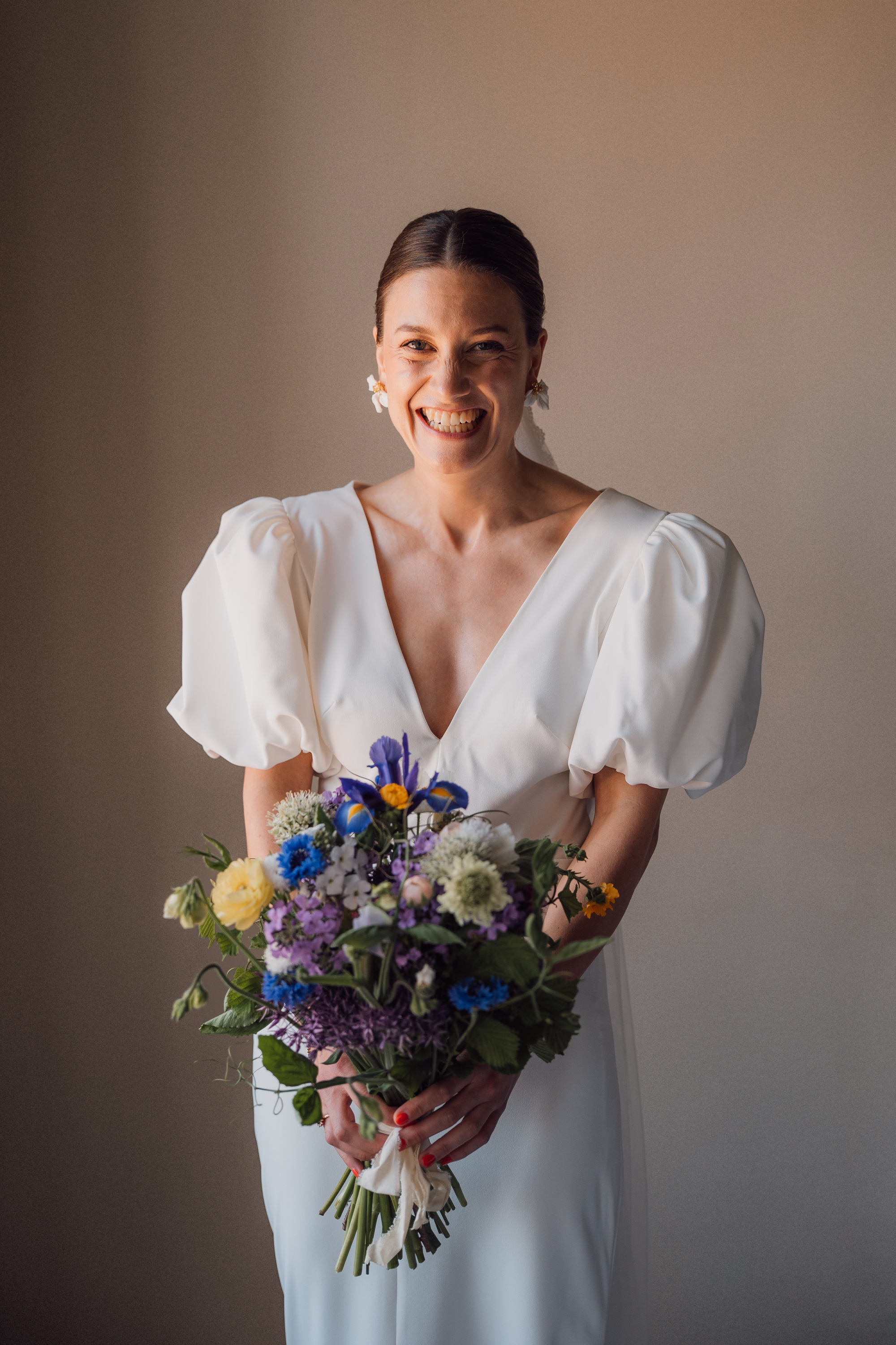Cissbury Wedding Bowl of Corks Photography 30 - Amelia and Tobias' Cissbury Wedding with a Puff Sleeved Dress & Bridesmaids in Pastel Cissbury Wedding Bowl of Corks Photography 30