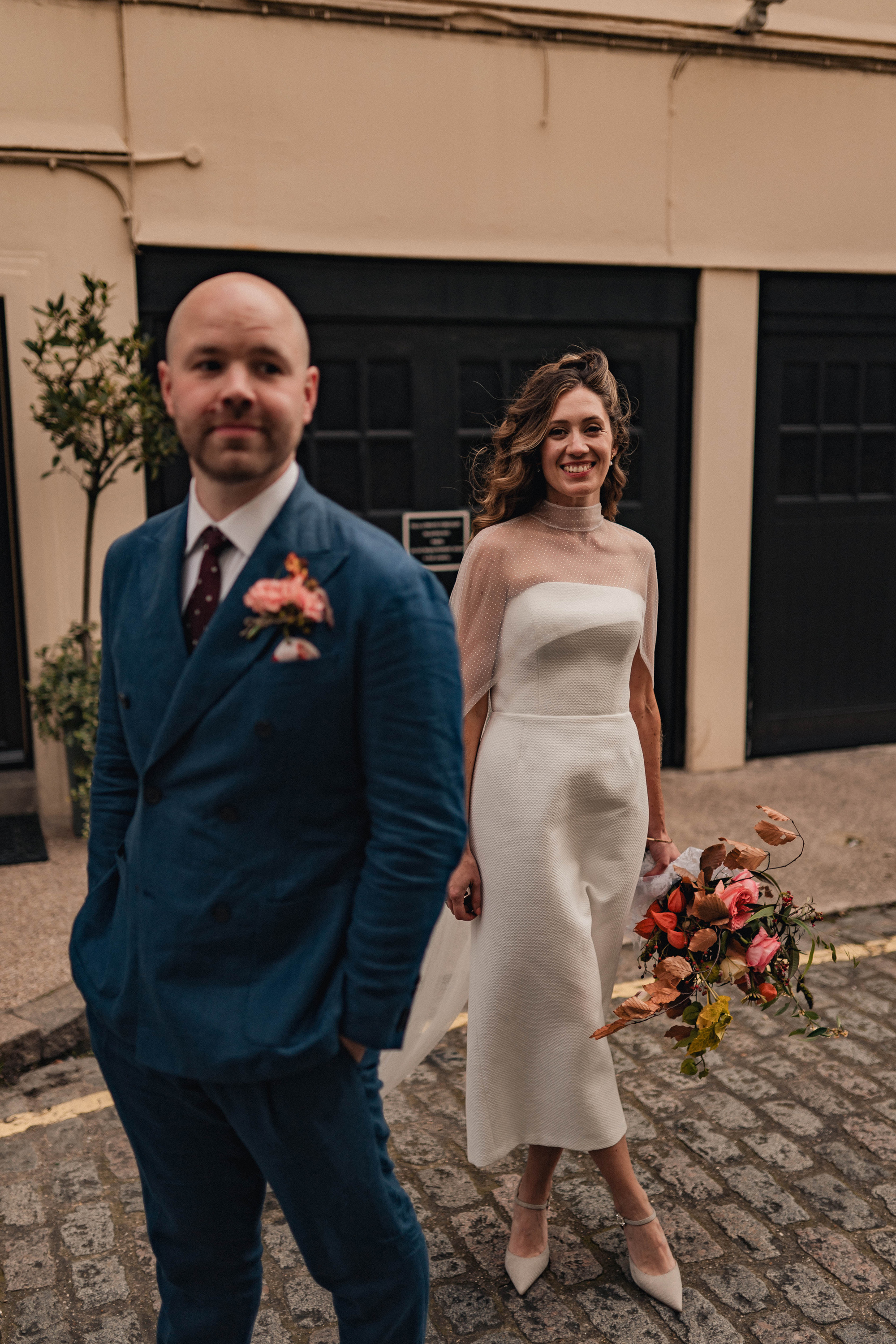 MJ Miss Bush Bridal London Wedding Union Club Soho The Chamberlins Film Medium Format Photography London Surrey 433 - A Chic & Modern London Wedding with a Nortier Dress & Cape MJ Miss Bush Bridal London Wedding Union Club Soho The Chamberlins Film Medium Format Photography London Surrey 433