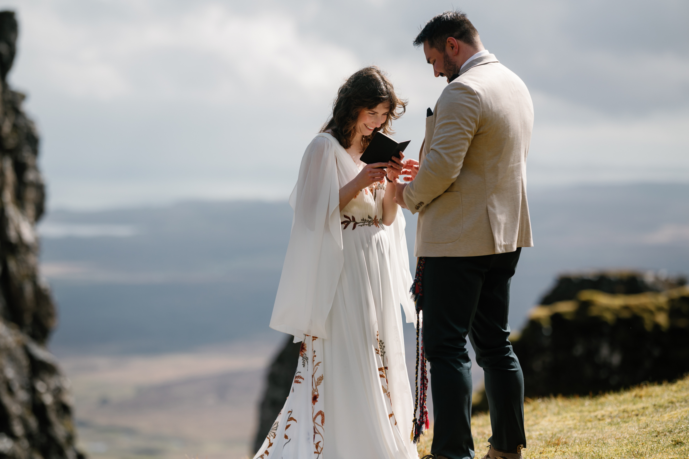 Oli and Steph Photography Miranda and Zach 122 - An Isle of Skye Elopement Planned in Just One Month, with a Floral Dress by Flora & Lane Oli and Steph Photography Miranda and Zach 122