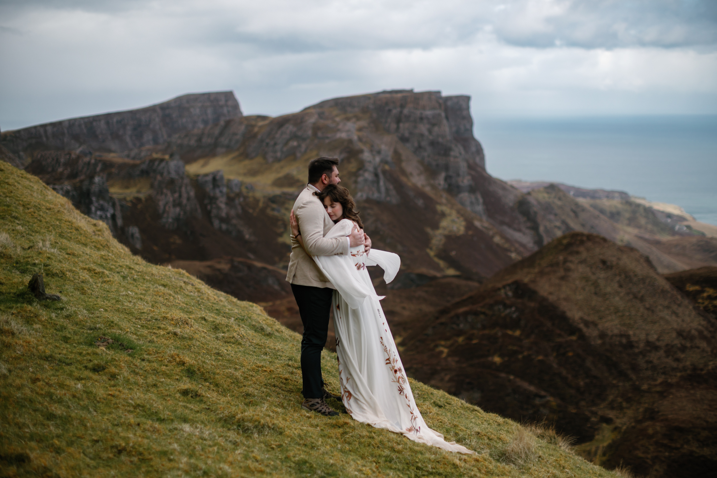 Oli and Steph Photography Miranda and Zach 174 - An Isle of Skye Elopement Planned in Just One Month, with a Floral Dress by Flora & Lane Oli and Steph Photography Miranda and Zach 174