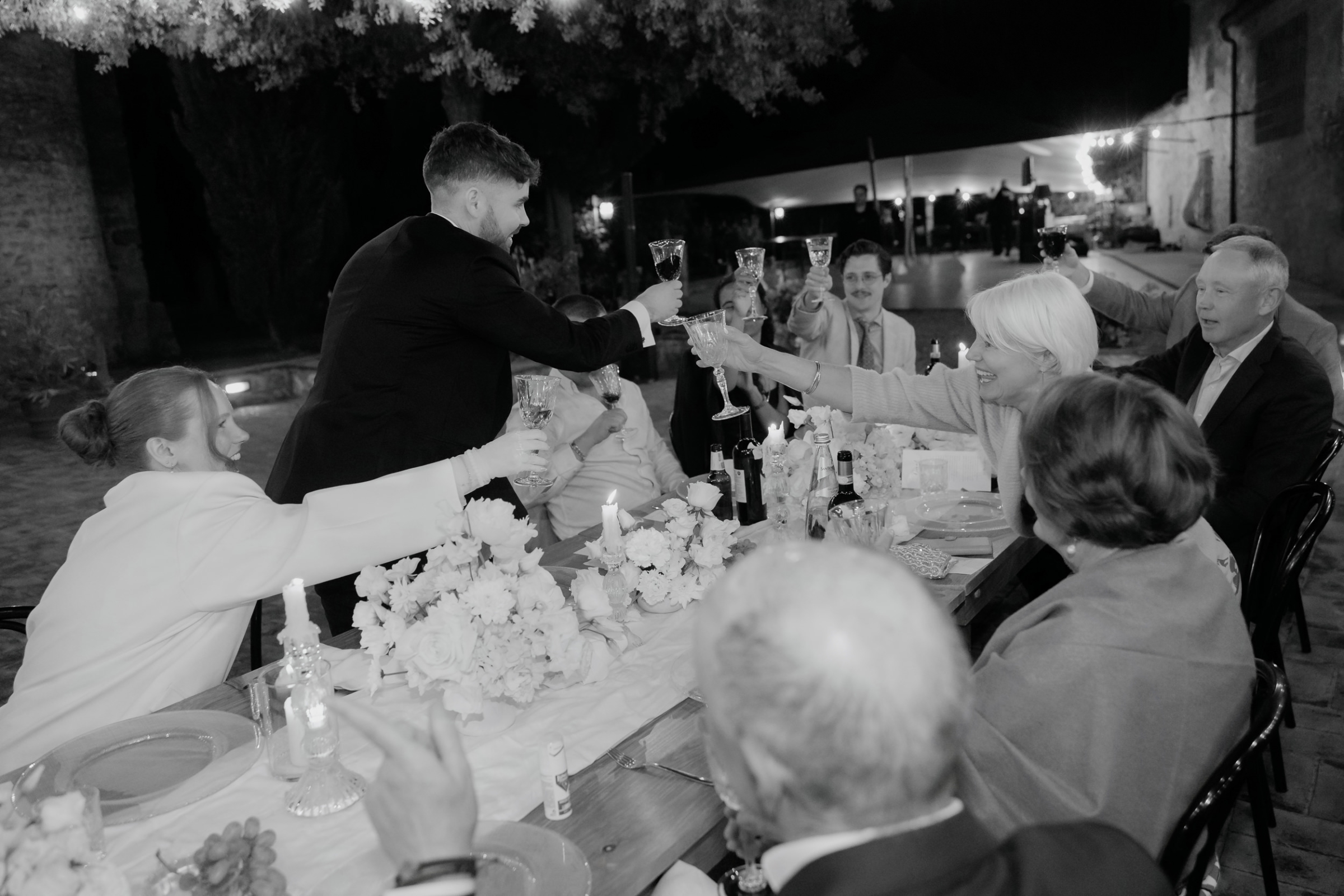 An Arakii Suit with Oversized Jacket for a Chic Italian Wedding at Antico Borgo 86 Wedding at Antico Borgo San Lorenzo in Poggibonsi, Italy.