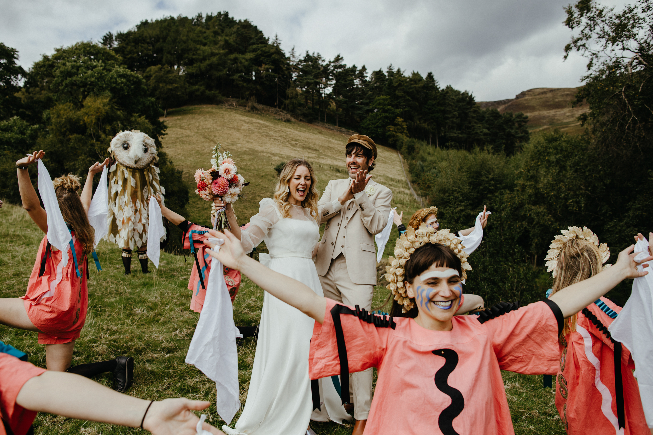Sarah & Bobby's Nature Inspired, Autumn Equinox Wedding at The Edale Gathering 1 Clover London Bride The Edale Gathering Wedding 72 1