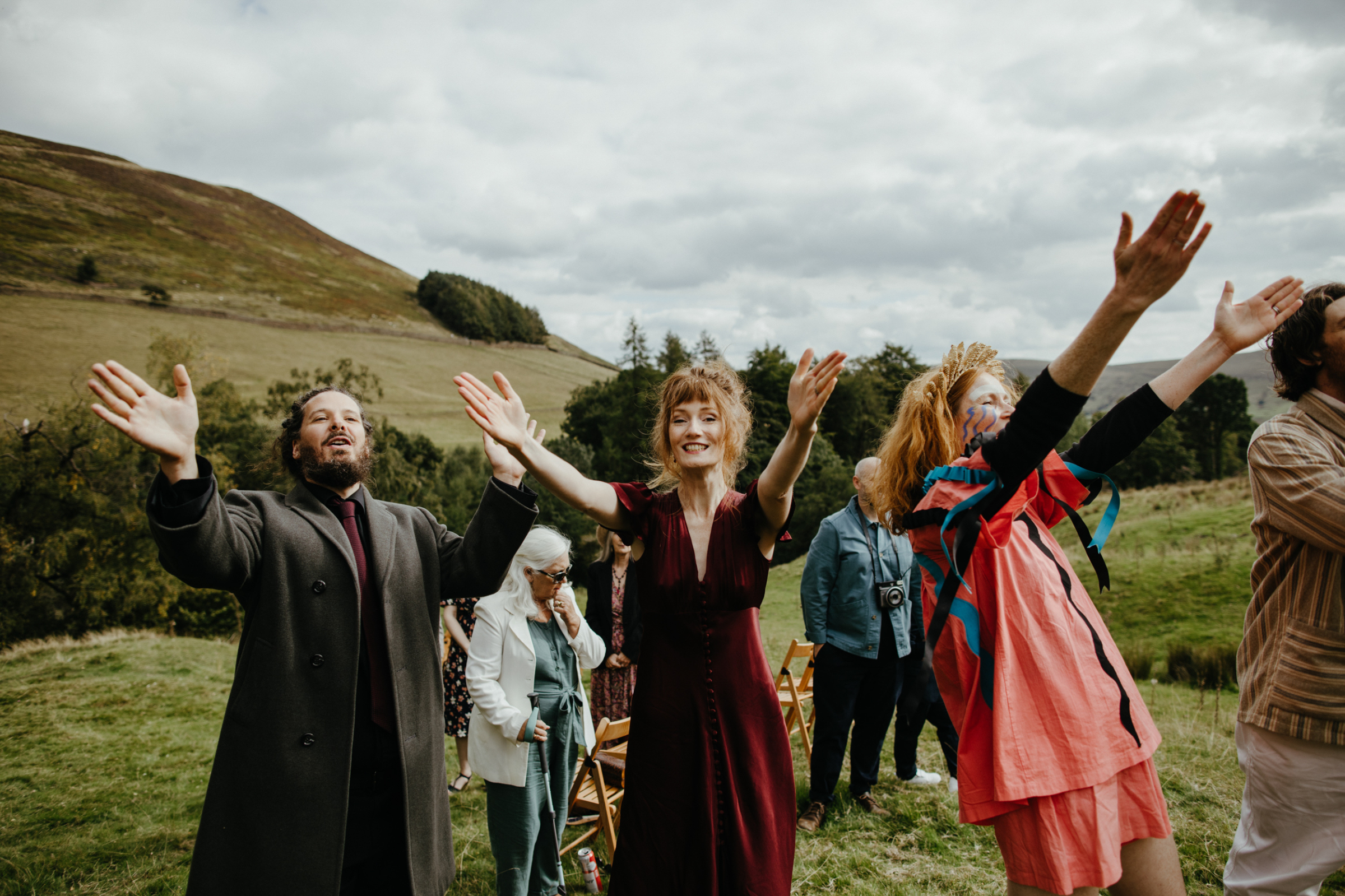 Sarah & Bobby's Nature Inspired, Autumn Equinox Wedding at The Edale Gathering 76 Clover London Bride The Edale Gathering Wedding 76
