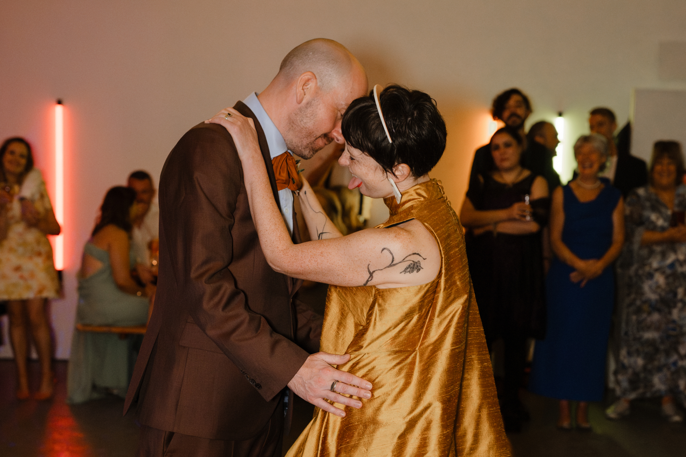 Chris and Barbara’s Delightful Family Wedding at Kibble Palace, Glasgow 122 Glasgow Wedding Yellow Dress Caro Weiss Photography 178