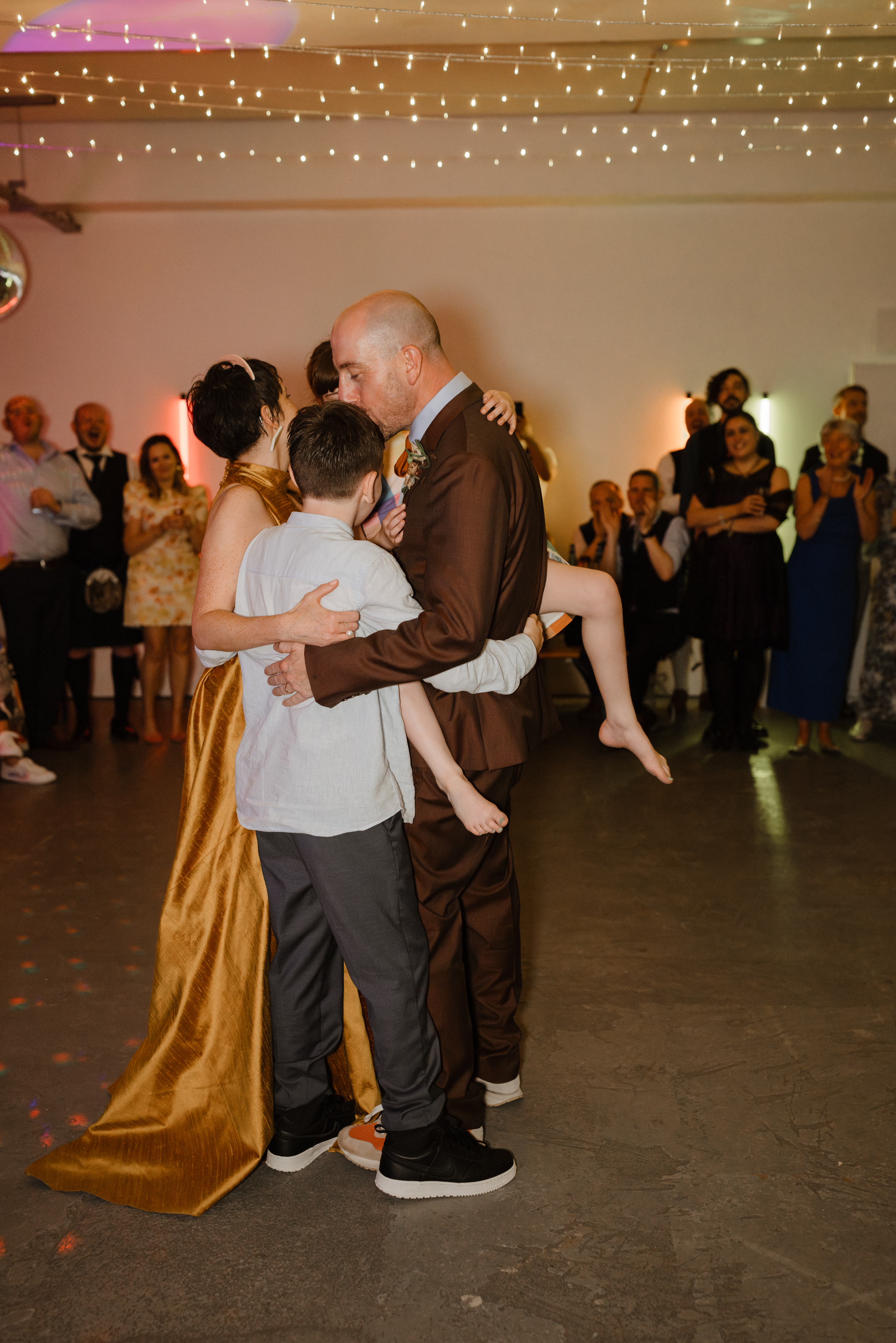 Chris and Barbara’s Delightful Family Wedding at Kibble Palace, Glasgow 116 Glasgow Wedding Yellow Dress Caro Weiss Photography 184