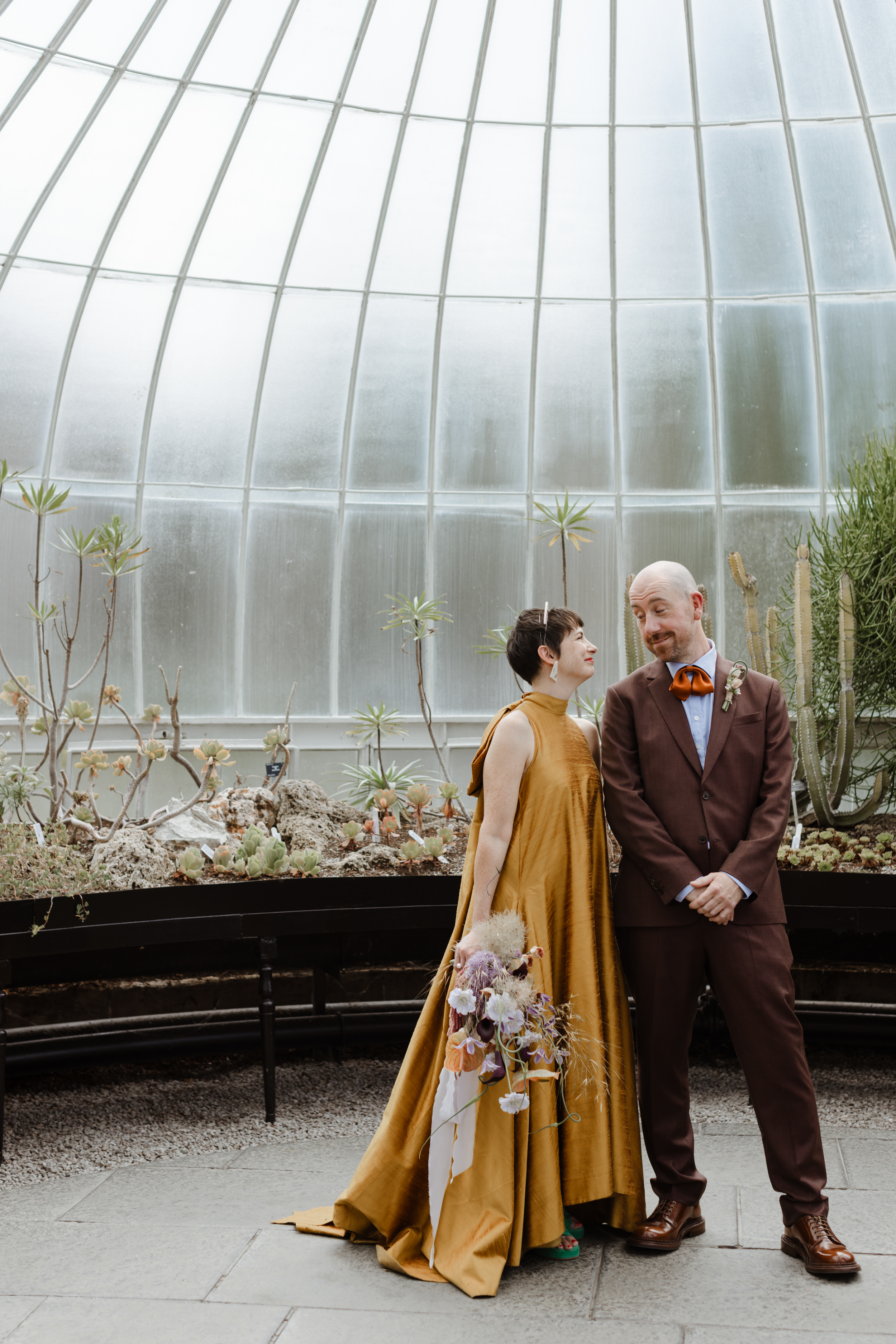 Chris and Barbara’s Delightful Family Wedding at Kibble Palace, Glasgow 88 Glasgow Wedding Yellow Dress Caro Weiss Photography 62