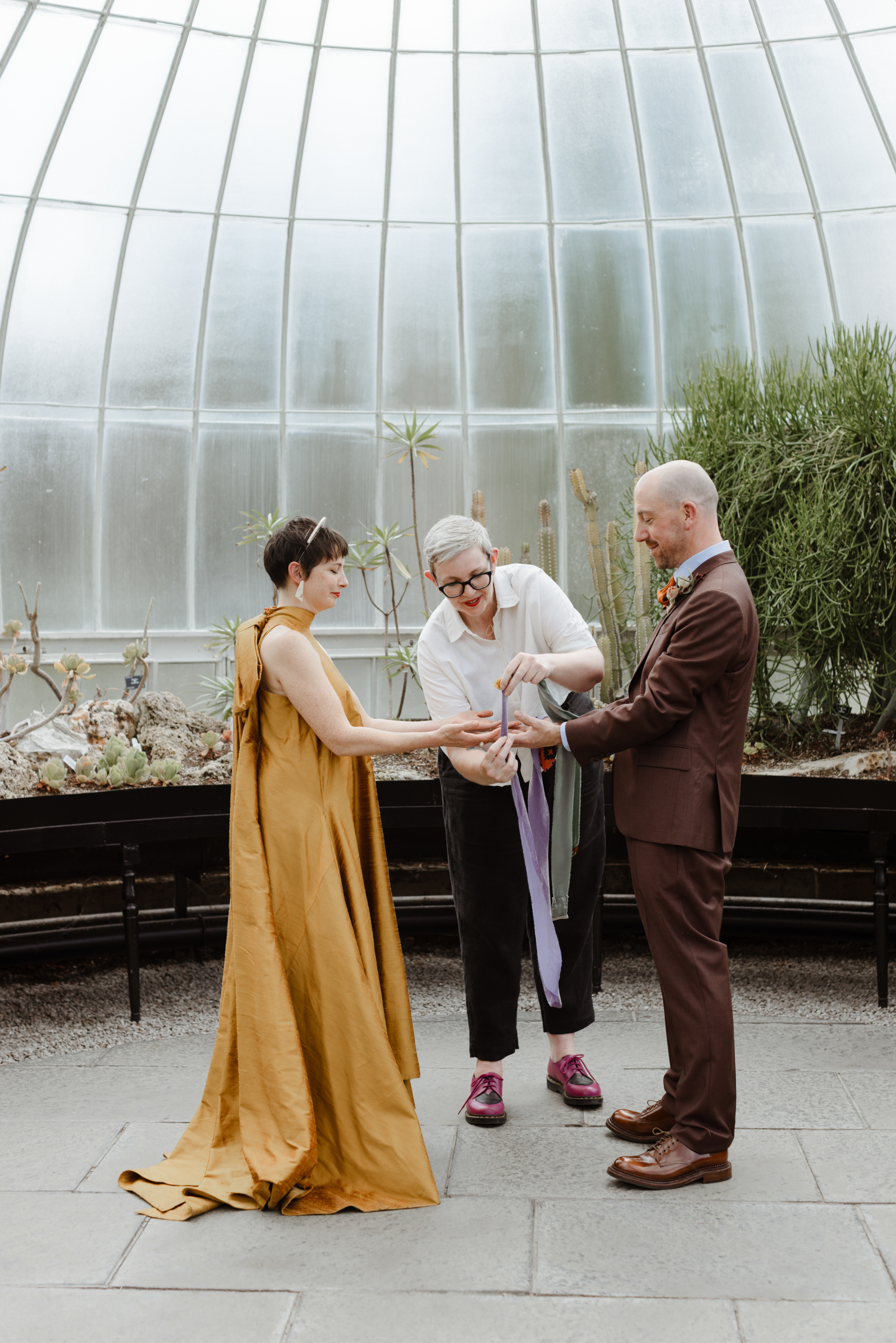 Chris and Barbara’s Delightful Family Wedding at Kibble Palace, Glasgow 84 Glasgow Wedding Yellow Dress Caro Weiss Photography 71