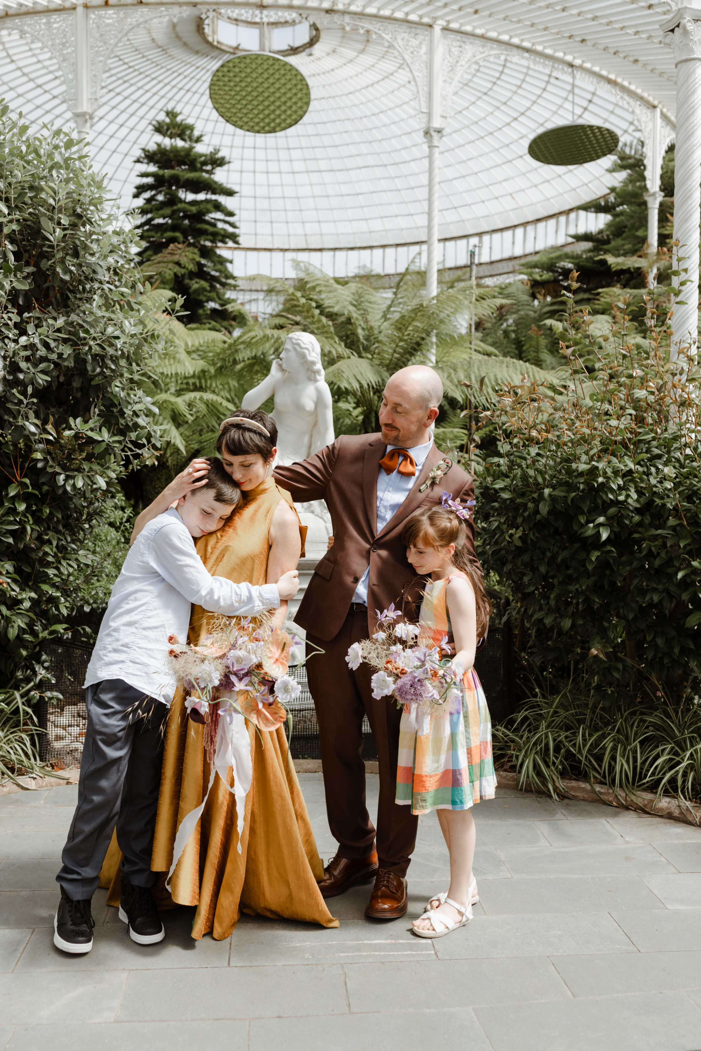 Chris and Barbara’s Delightful Family Wedding at Kibble Palace, Glasgow 87 Glasgow Wedding Yellow Dress Caro Weiss Photography 88