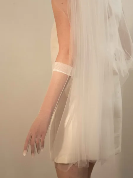C'est Jeanne handmade tulle bridal gloves.1