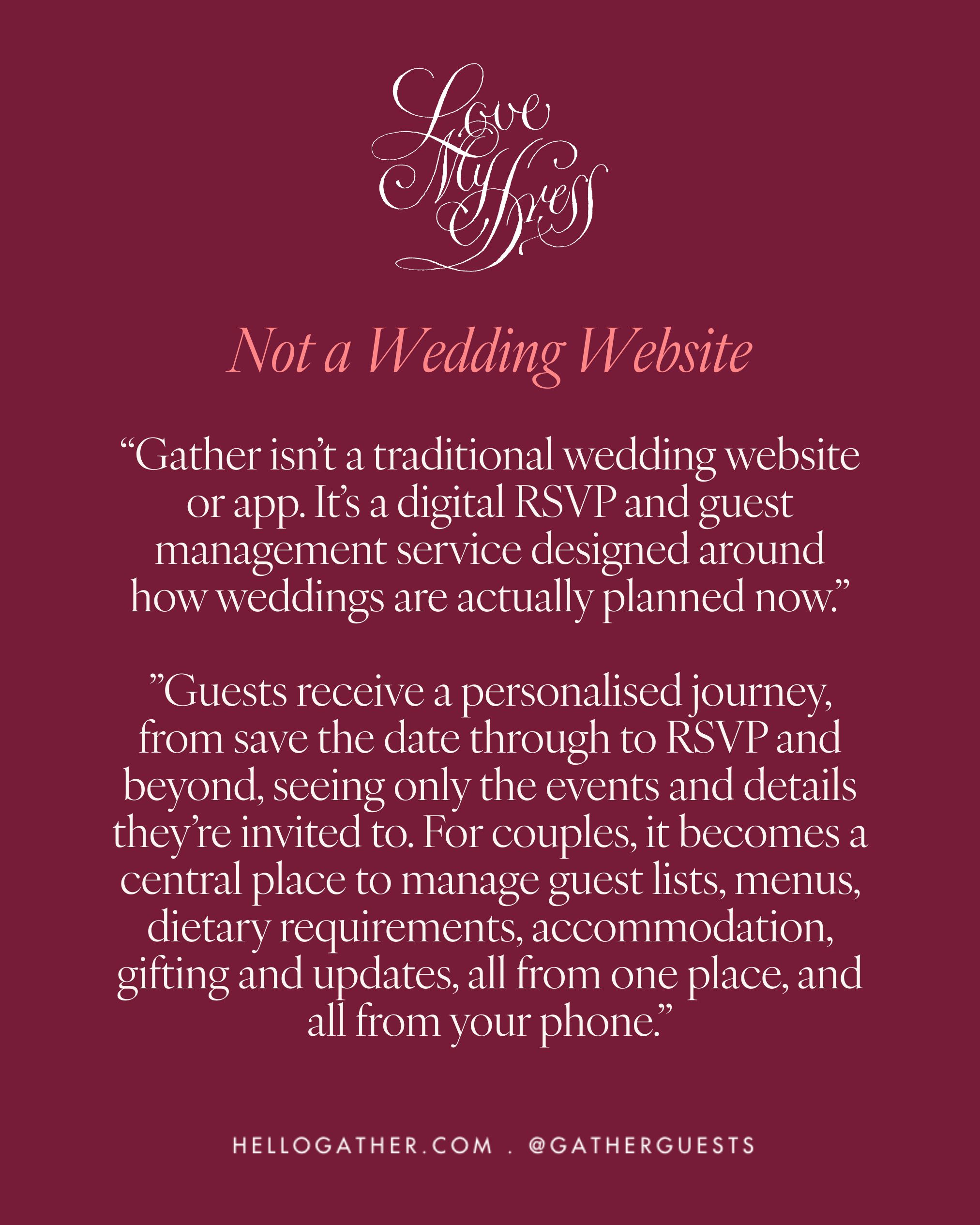Gather wedding guest and RSVP management 1 1