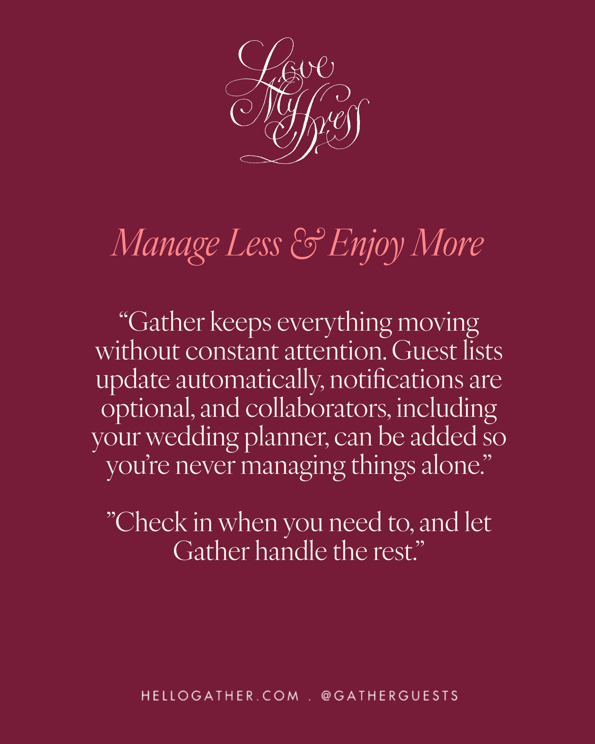 Gather - manage less, enjoy more