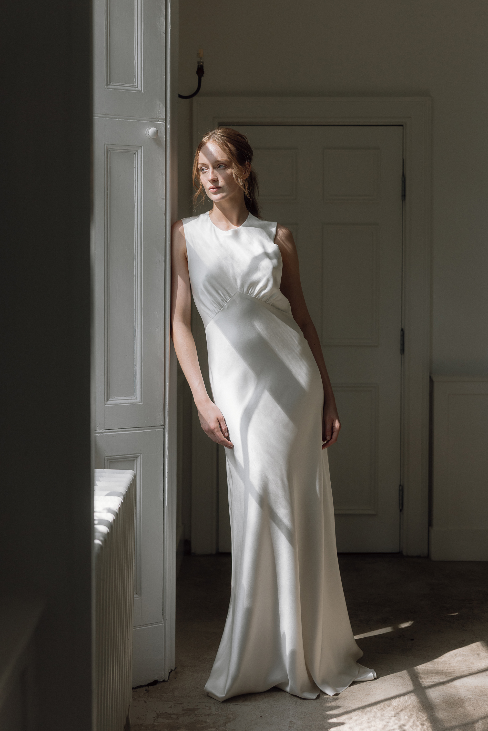 Salvia silk wedding gown KateBeaumont 2025 IndiaHobson HR 393 - Kate Beaumont: Lovingly Handmade Silk Wedding Dresses 1930's inspired wedding dress by Kate Beaumont.