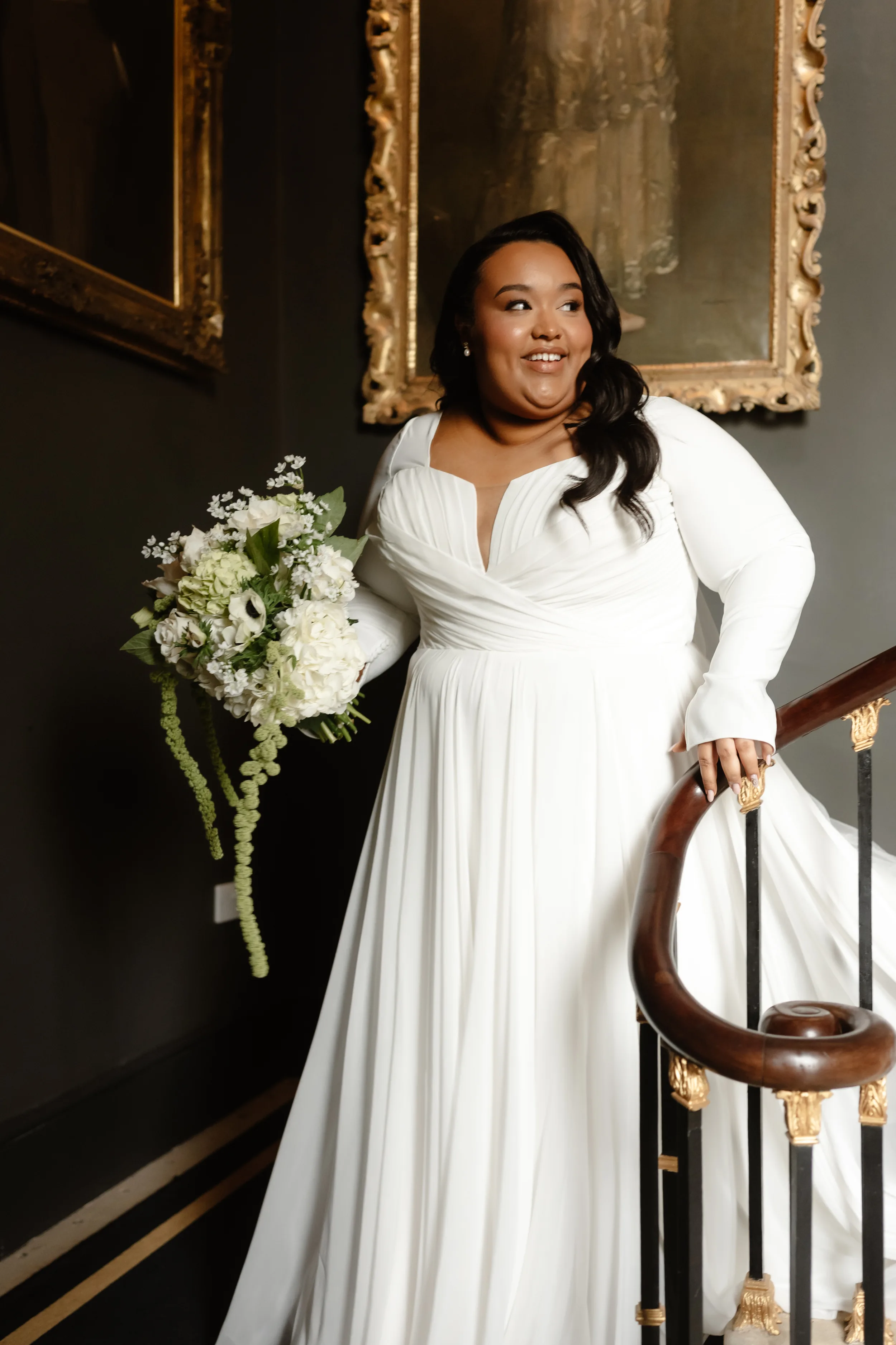 Plus Size Curvy Black Bride | Winter Wedding at Stubton Hall