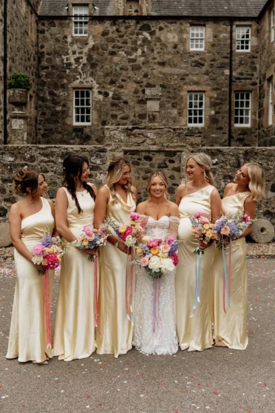 Lewis & Rebecca’s Colourful Summer Wedding at Barra Castle